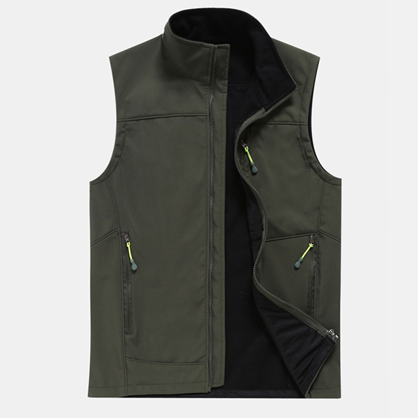 เสื้อกั๊กกันหนาว ซับฟลีซ ผ่าซิปหน้า กระเป๋าซิป (10301MM)