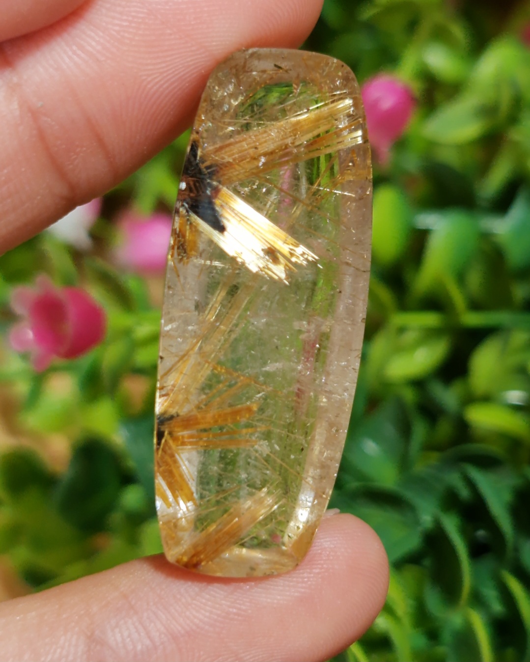 ไหมทอง สตาร์ ควอตซ์ Golden Star Rutilated Quartz 51.20 กะรัต Cts.พลอยแท้ อัญมณีมงคลประจําวันเกิด เครื่องประดับพลอย