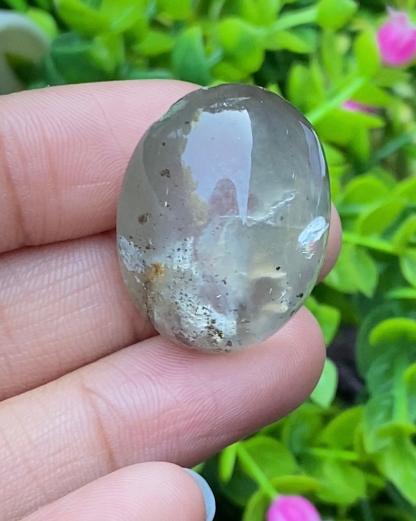 โป่งข่าม ควอตซ์ Rutilated Quartz 61.67 กะรัต Cts. พลอยแท้ อัญมณีมงคลประจําวันเกิด เครื่องประดับพลอย