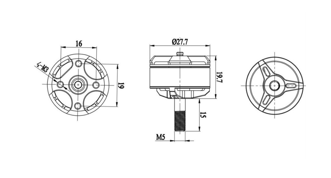 มอเตอร์โดรนซิ่ง Racerstar SPROG X 2207 2400KV 3-5S Brushless Motor 2 CW & 2 CCW for FPV Racing Combo RS2207