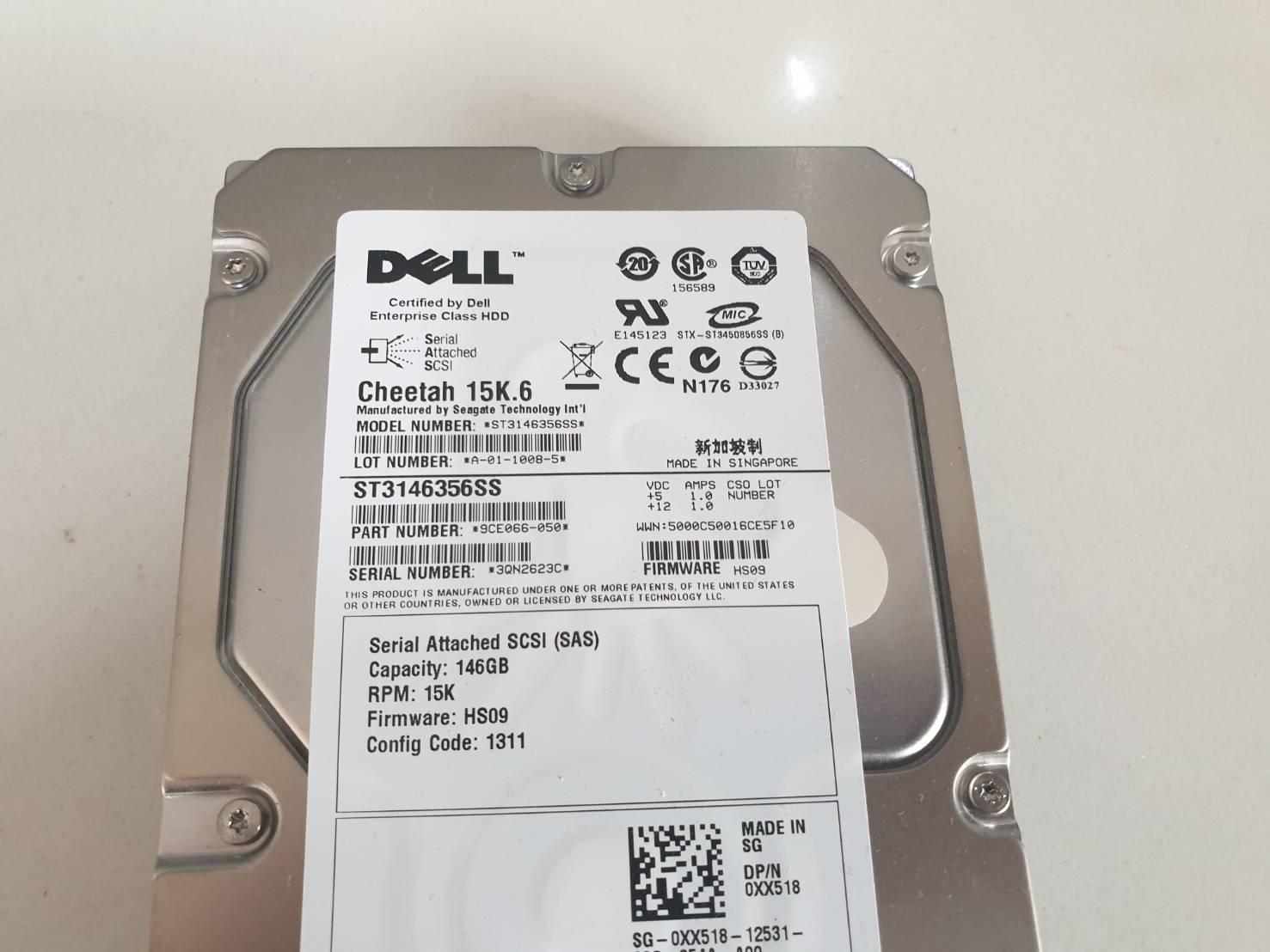 DELL/SEAGATE ST3146356SS 146GB 15K 3.5" SAS HARD DRIVE