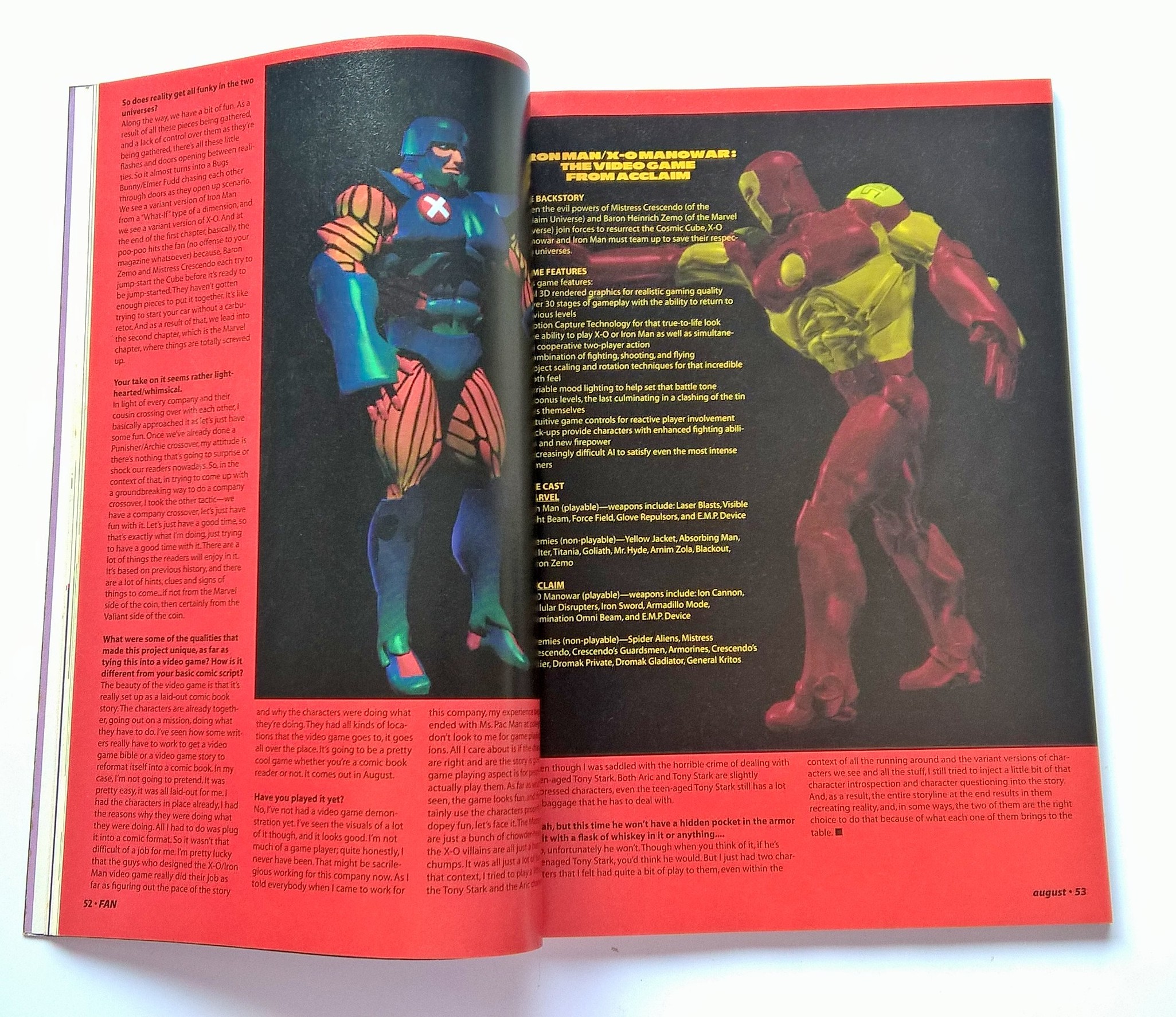 นิตยสารการ์ตูนเก่า ภาษาอังกฤษ Warrior #1 Comic Book in the World,Warrior-Callahan-Smith "I AM, I AM IRONMAN" FAN#14, AUGUST 1996