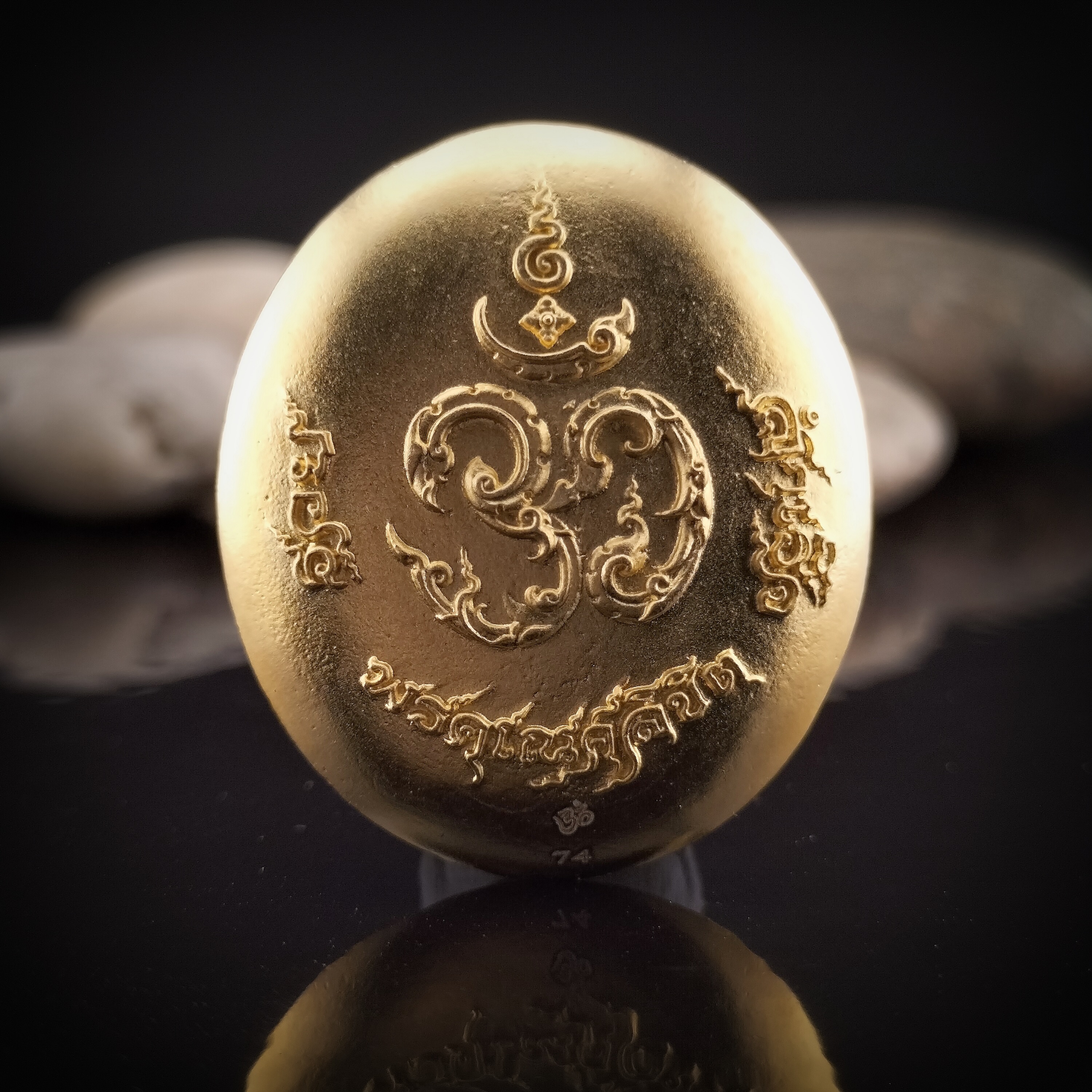 พระพิฆเณศ พรคเณศลิขิต รายการที่ 9 เนื้อสัมฤทธิ์ ชุบทอง