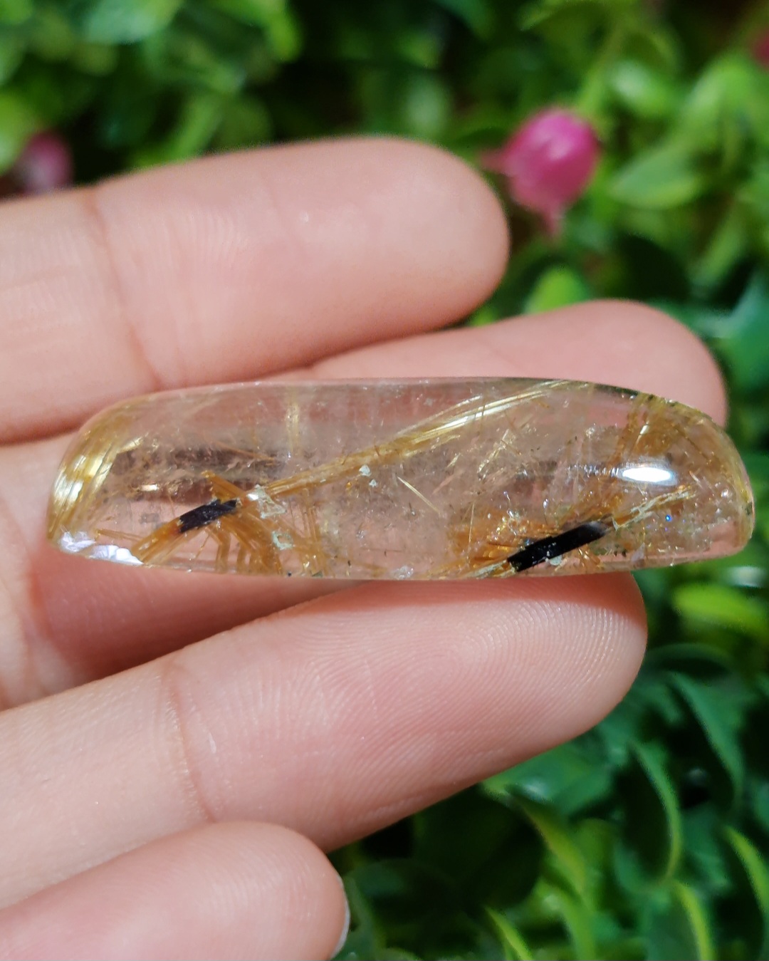 ไหมทอง สตาร์ ควอตซ์ Golden Star Rutilated Quartz 51.20 กะรัต Cts.พลอยแท้ อัญมณีมงคลประจําวันเกิด เครื่องประดับพลอย