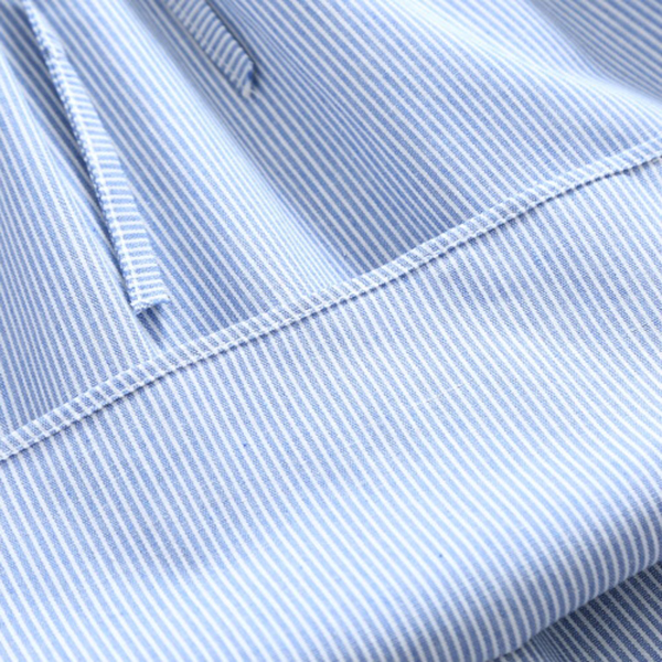 เดรสเชิ้ตแขนยาว เอวผูกจั๊ม แต่งปักลายแมว (12294LM)