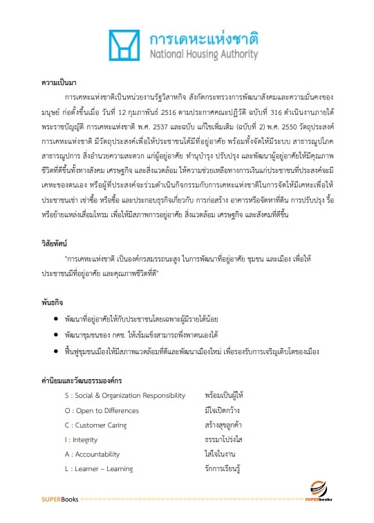 แนวข้อสอบ พนักงานระบบงานคอมพิวเตอร์ การเคหะแห่งชาติ