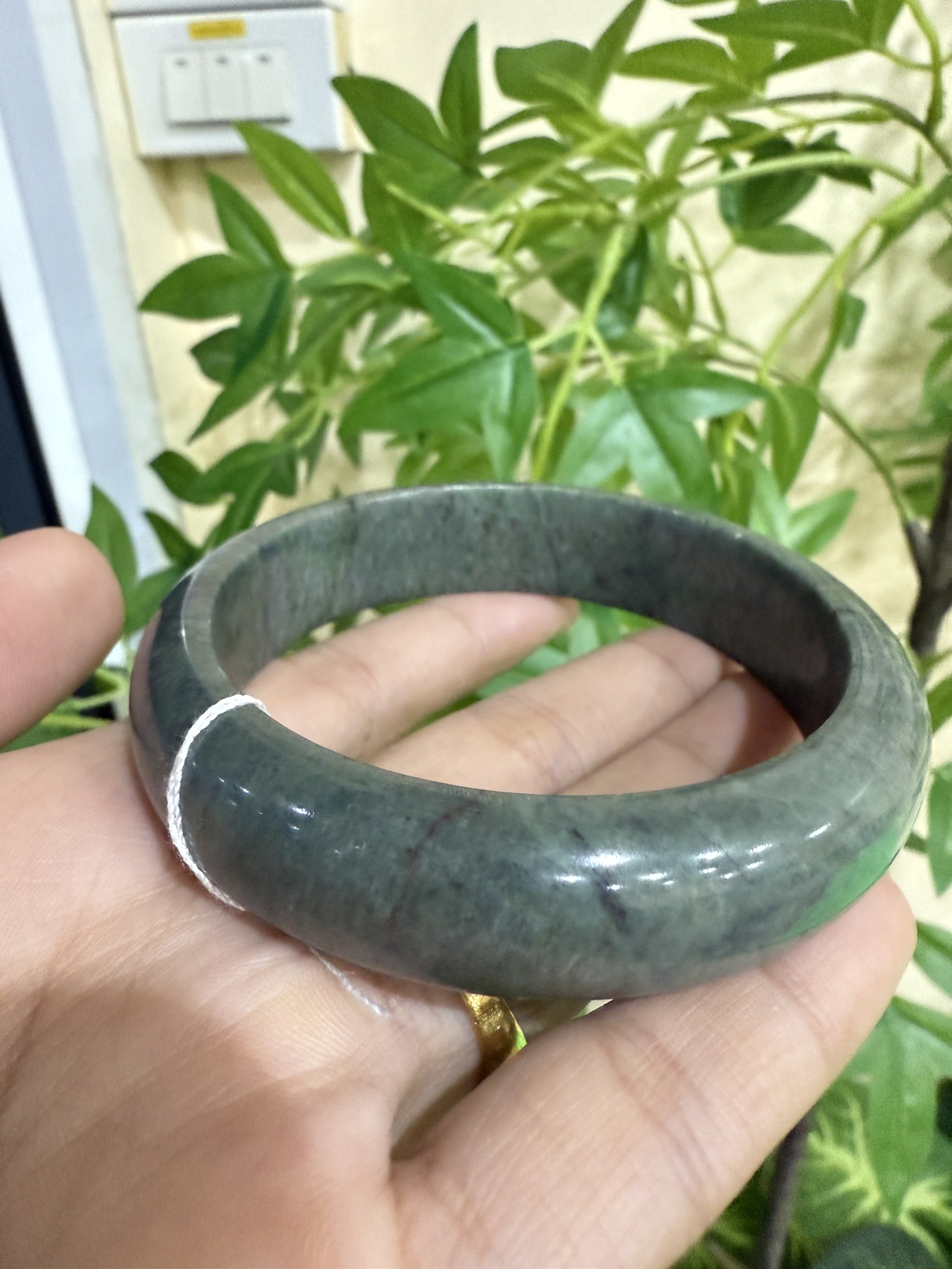 JB650002 หยก พม่า แท้ Jade กำไลหยก 62.7 มม. (Jadeite bracelet) พม่า (Myanmar)