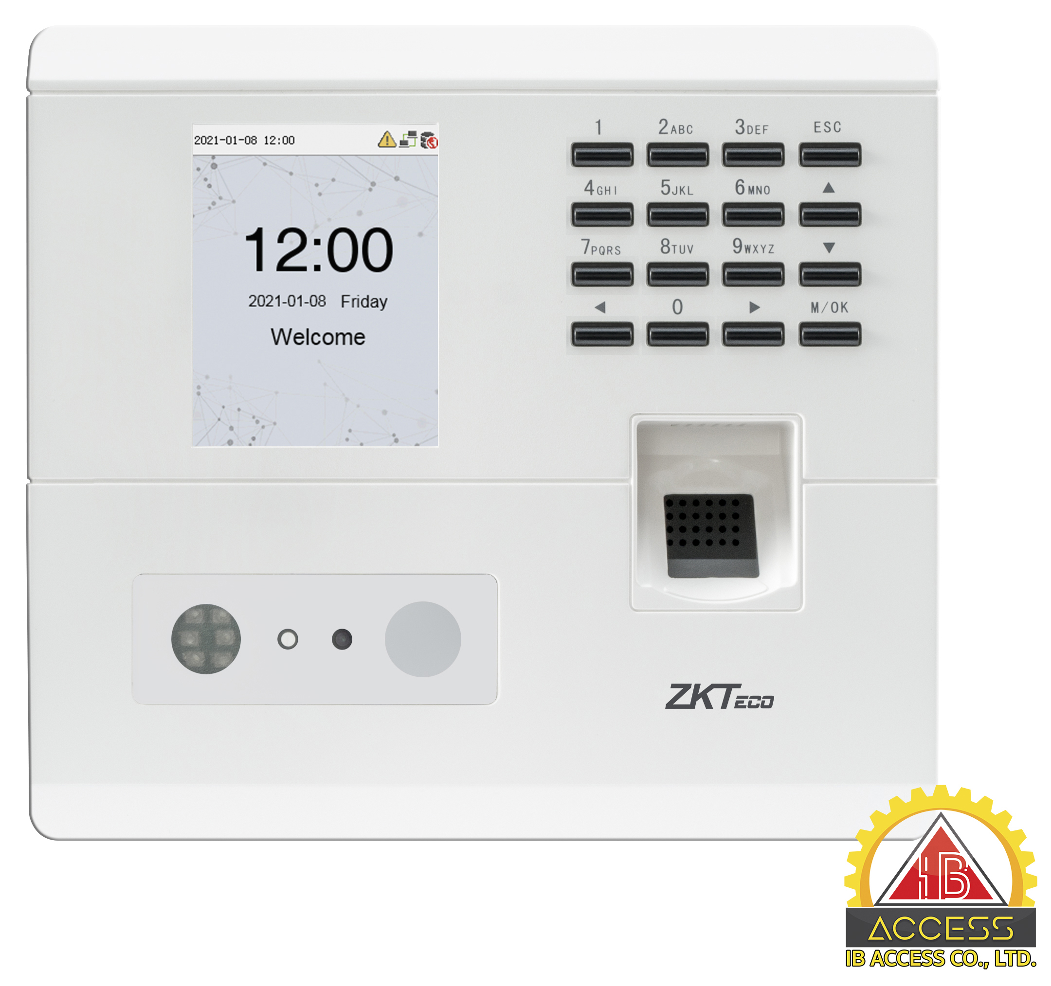 เครื่องสแกนใบหน้า ยี่ห้อ ZKTeco รุ่น MB10-VL (ID) รองรับระบบ Access Control