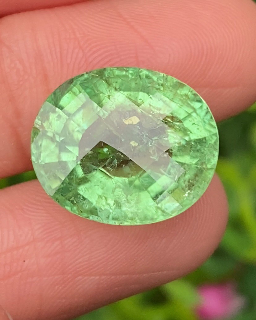 พลอย พาไรบ้า ทัวร์มาลีน Paraiba Tourmaline 13.99 กะรัต (Cts.) พร้อมใบเซอร์ พลอยแท้อัญมณีมงคล ประจําวันเกิด เครื่องประดับพลอย