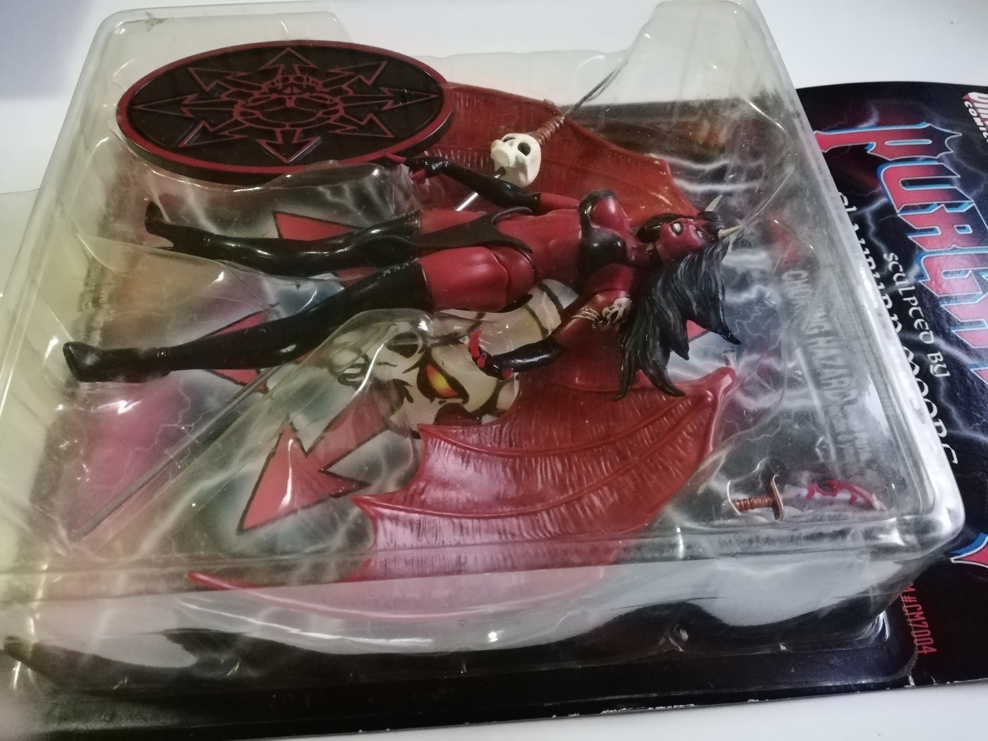 ของสะสมงานเก่าMoor Action Collection ,Chaos comics ฟิกเกอร์ แวมไพร์สาว Purgatori ออริจินอลดีไซน์จาก Brian Purido พร้อมฐาน ขนาดประมาณ 20 ซม.