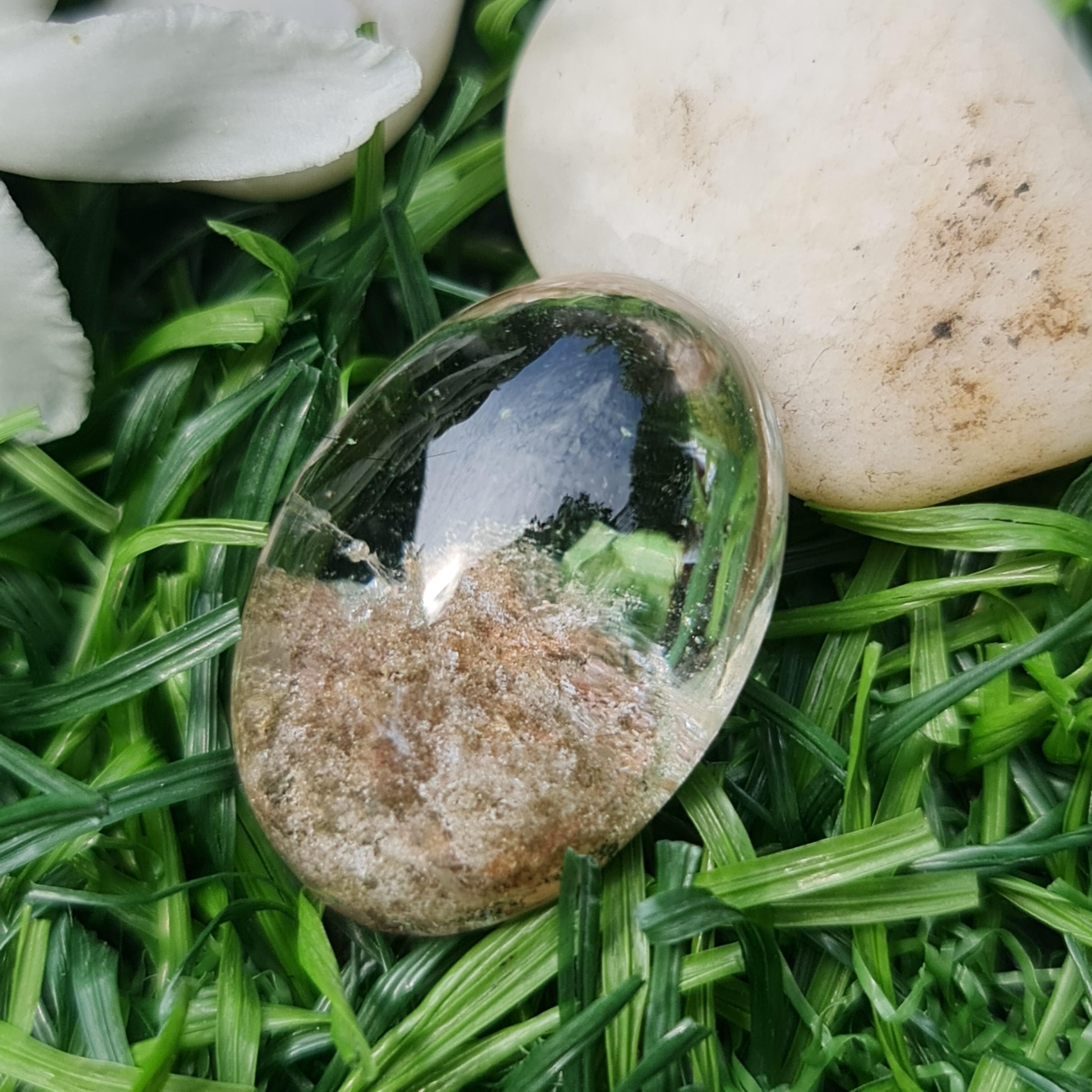 โป่งข่าม ควอตซ์ Rutilated Quartz 22.32 กะรัต Cts. พลอยแท้ อัญมณีมงคลประจําวันเกิด เครื่องประดับพลอย