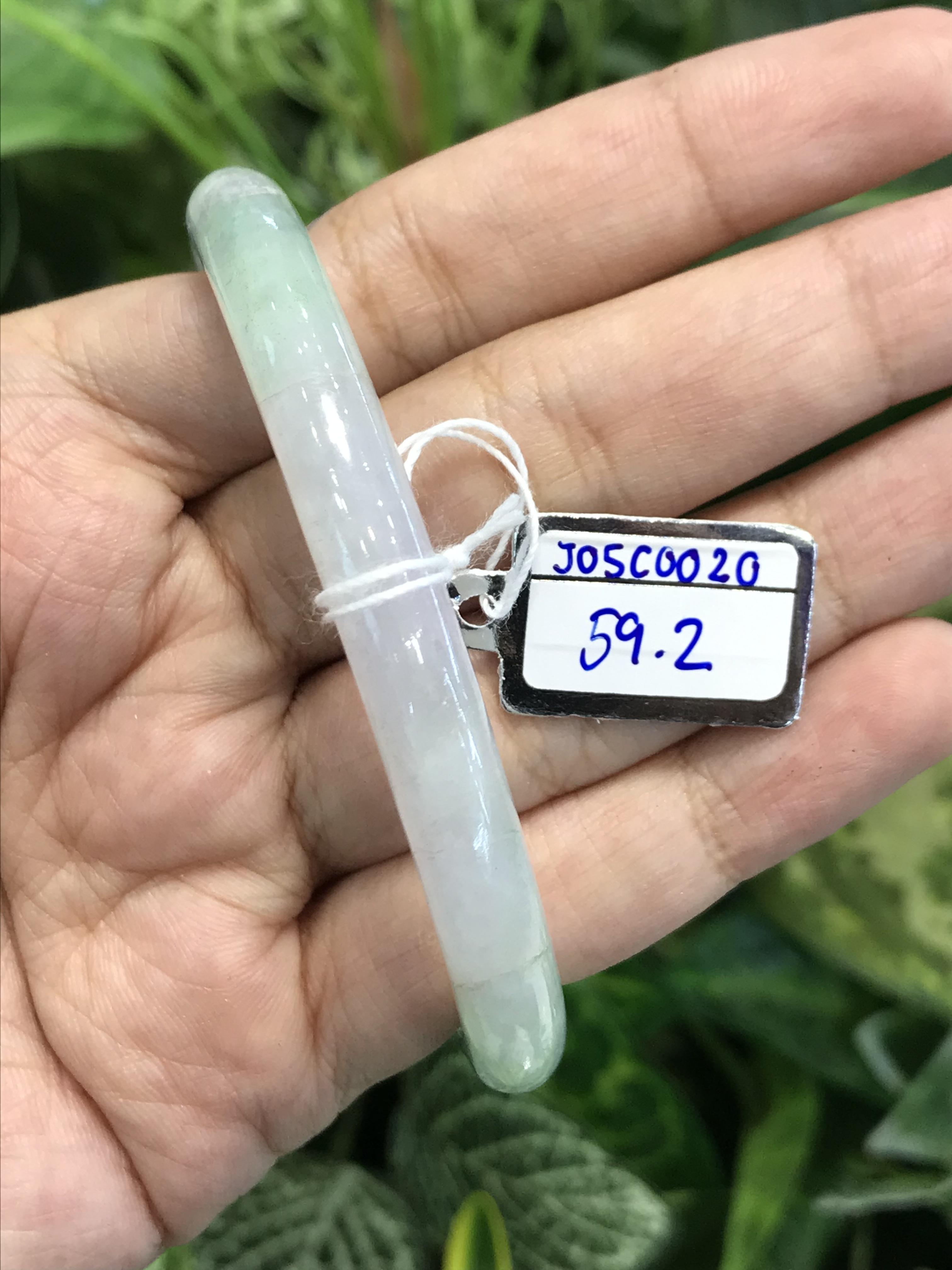 J05C0020 หยก พม่า แท้ Jade กำไลหยก 59.2 มม. (Jade bracelet) พม่า (Myanmar)