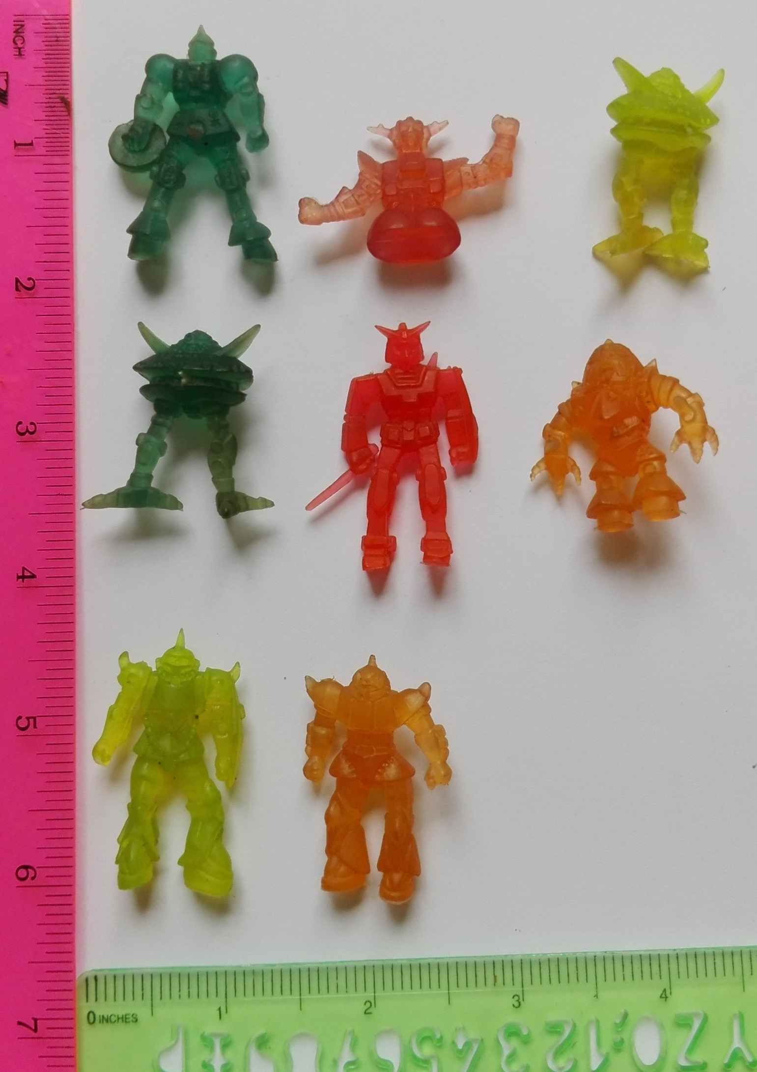 ตุ๊กตุ่น แอ๊นท์ 1.5" Ants ตุ๊กตุ่นยางตัวเล็กตัวยางใสหลากสี จำนวน8ตัว กันดั้ม Gundam RX-78