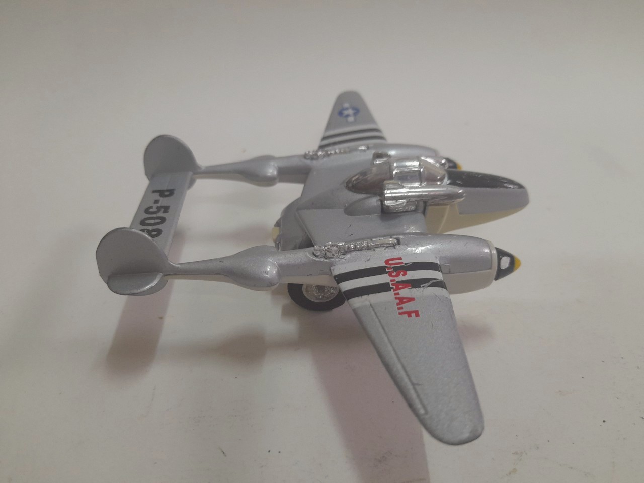 มีหลายภาพ โมเดลเครื่องบินรบจากสงครามโลกครั้งที่2 P-508 /P38 Lightning ขนาดตามภาพ ของมีตามภาพ
