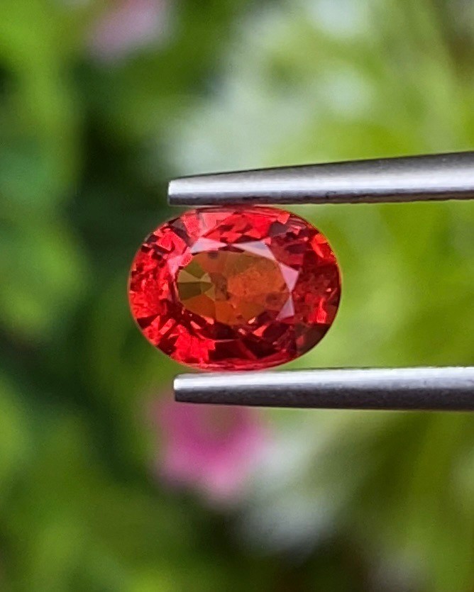 พลอย ทับทิม ซองเจีย Songea Ruby Sapphire 0.99 กะรัต (Cts.) พลอยแท้ อัญมณีมงคลประจําวันเกิด เครื่องประดับพลอย