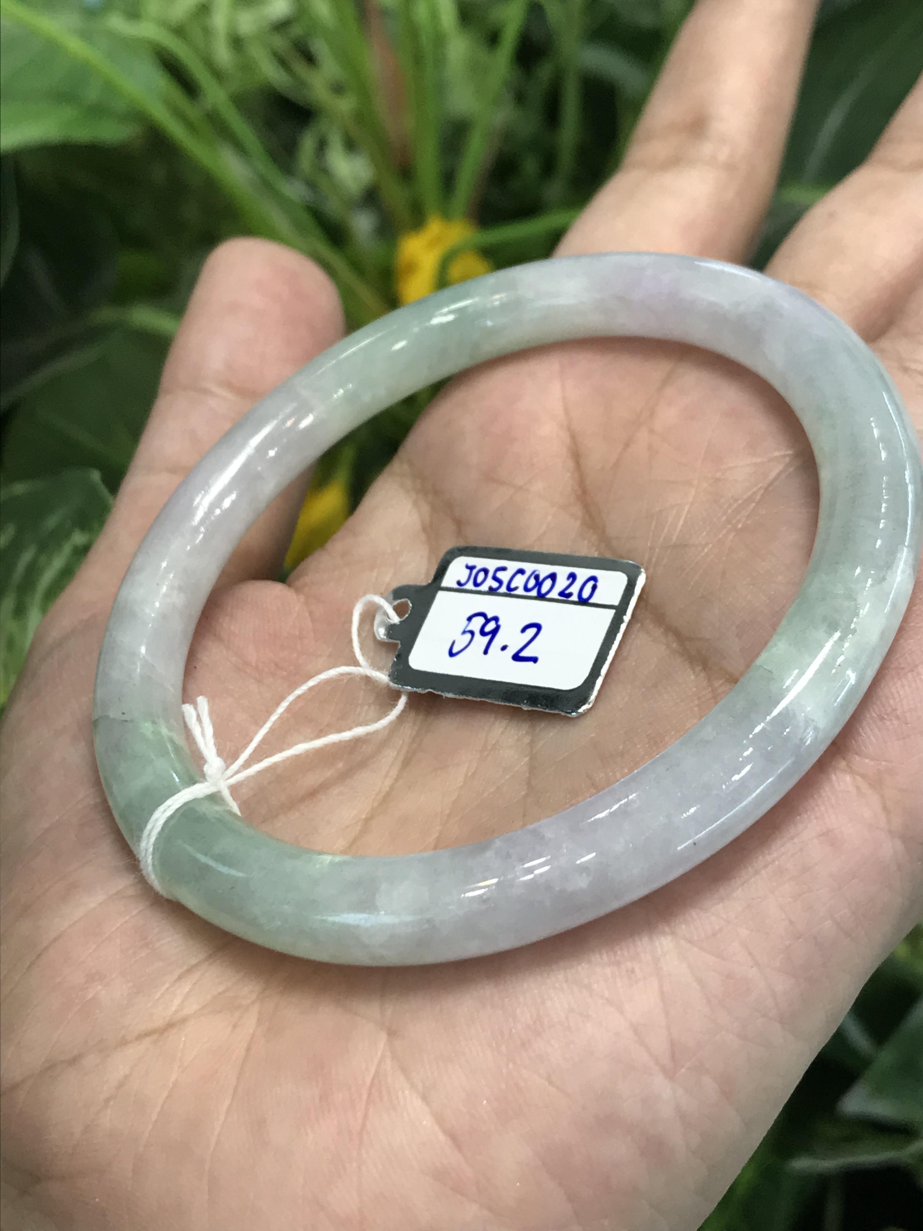 J05C0020 หยก พม่า แท้ Jade กำไลหยก 59.2 มม. (Jade bracelet) พม่า (Myanmar)