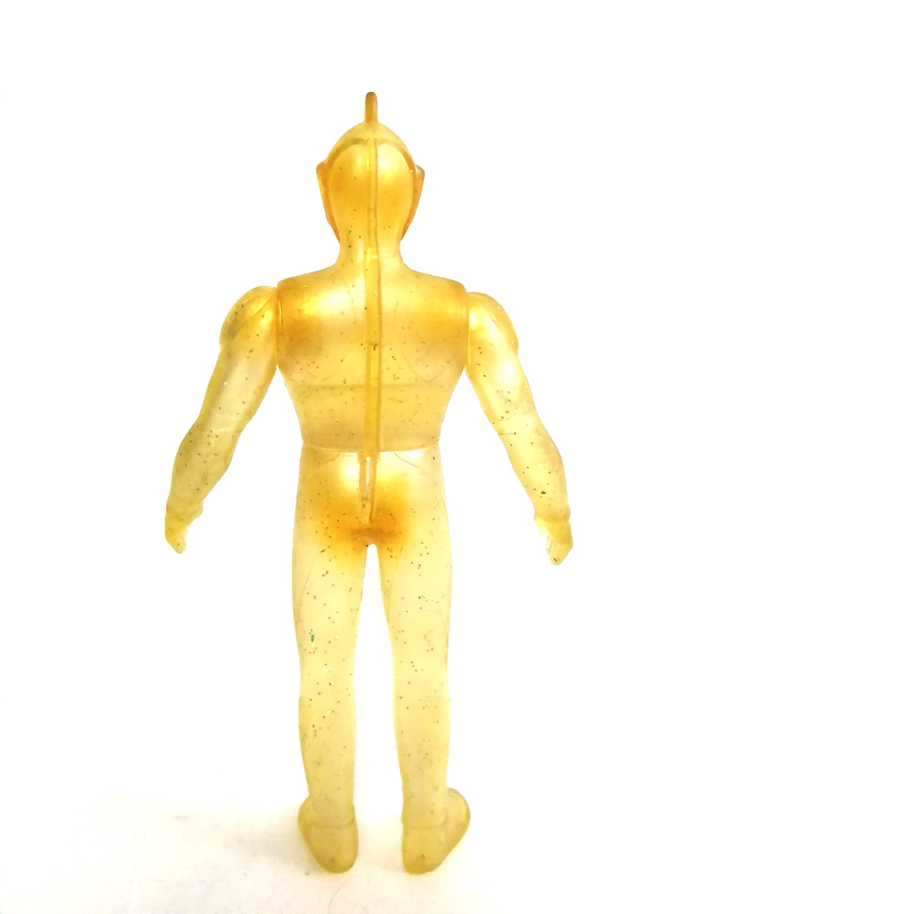 ซอฟ 5 -5.5 นิ้ว อุลตร้าแมน คอสมอส ตัวพิเศษ เคลียร์ใสเหลืองกากเพชร ขนาดตามรูป สภาพดี มีรอยบ้าง