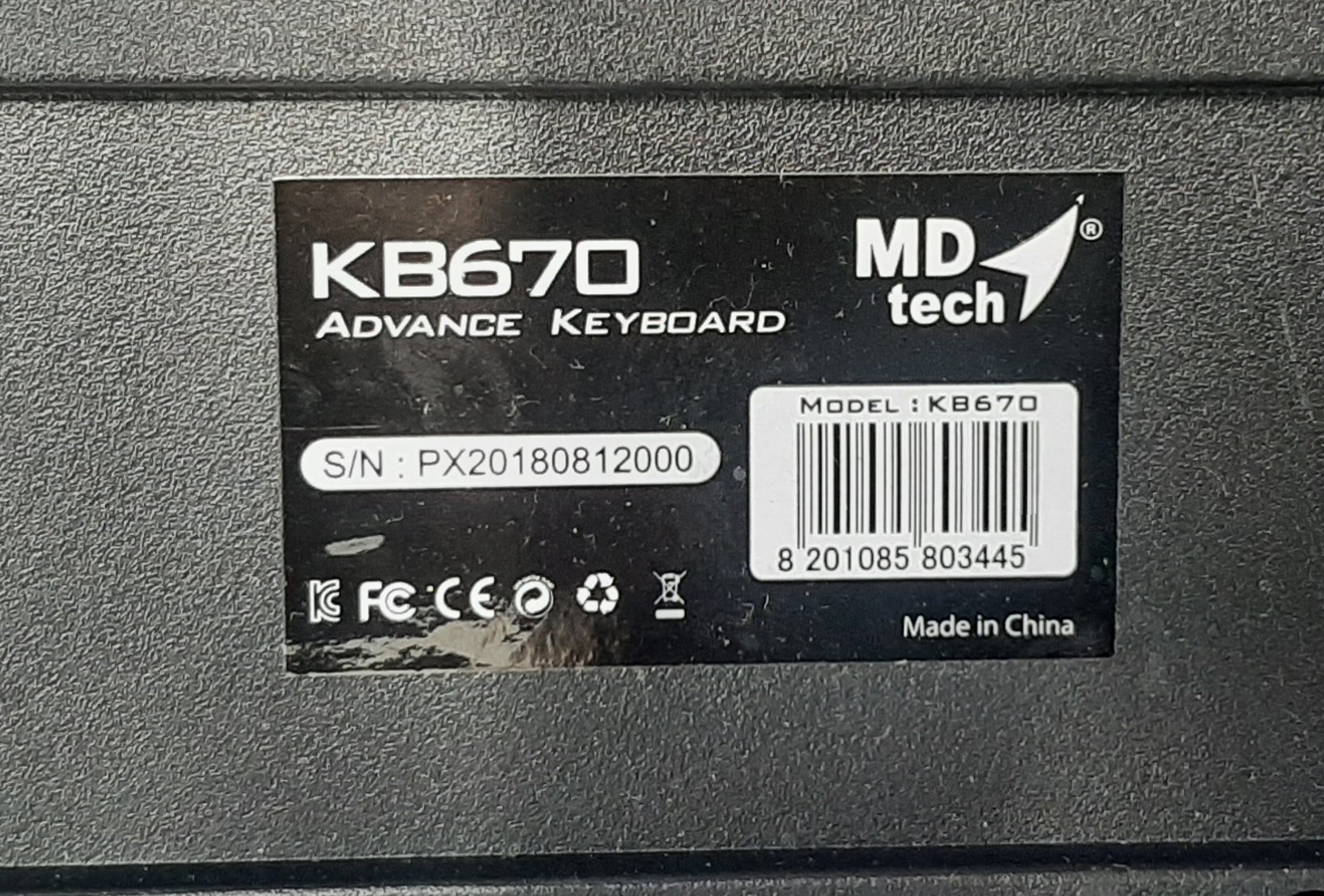 Keyboard USB MD-TECH (KB-670) Black มือสอง พร้อมเม้าส์คละรุ่น มีประกัน
