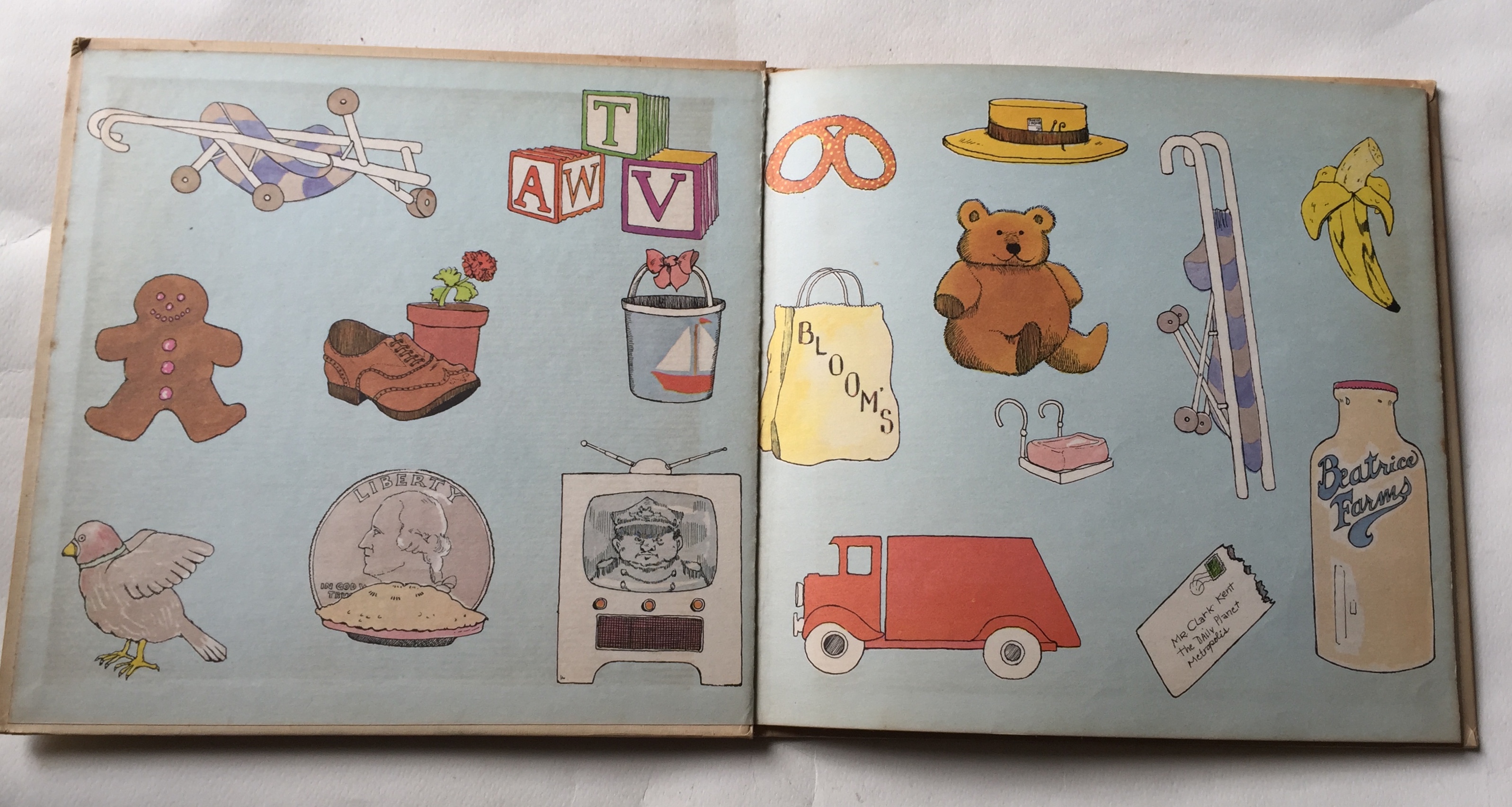 หนังสือภาพวาดสวยปกแข็ง ฉบับภาษาอังกฤษ, ** มีตำหนิตามภาพ, มีรอยเขียนชื่อ belong to Art Singtoroj, TELL ME A TRUDY โดย LORE SEGAL ภาพโดย ROSEMARY WELLS, ปีที่พิมพ์ 1977