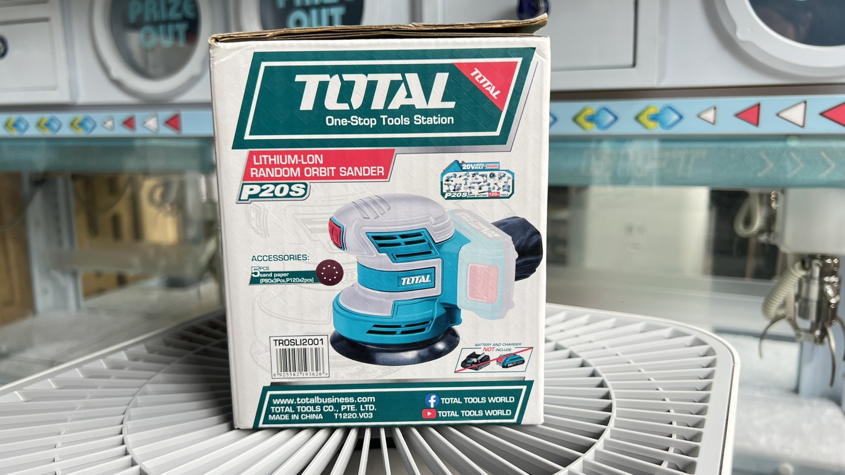 Total เครื่องขัดกระดาษทรายกลมแบตเตอรี่ไร้สาย 20V.(เครื่องเปล่า) รุ่น TROSLI -2001