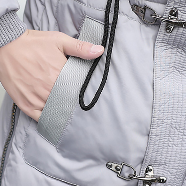 เสื้อโค้ทกันหนาวลุยหิมะ มีฮู้ดเฟอร์ถอดได้ คอลเลคชั่นคู่รัก (11629X)