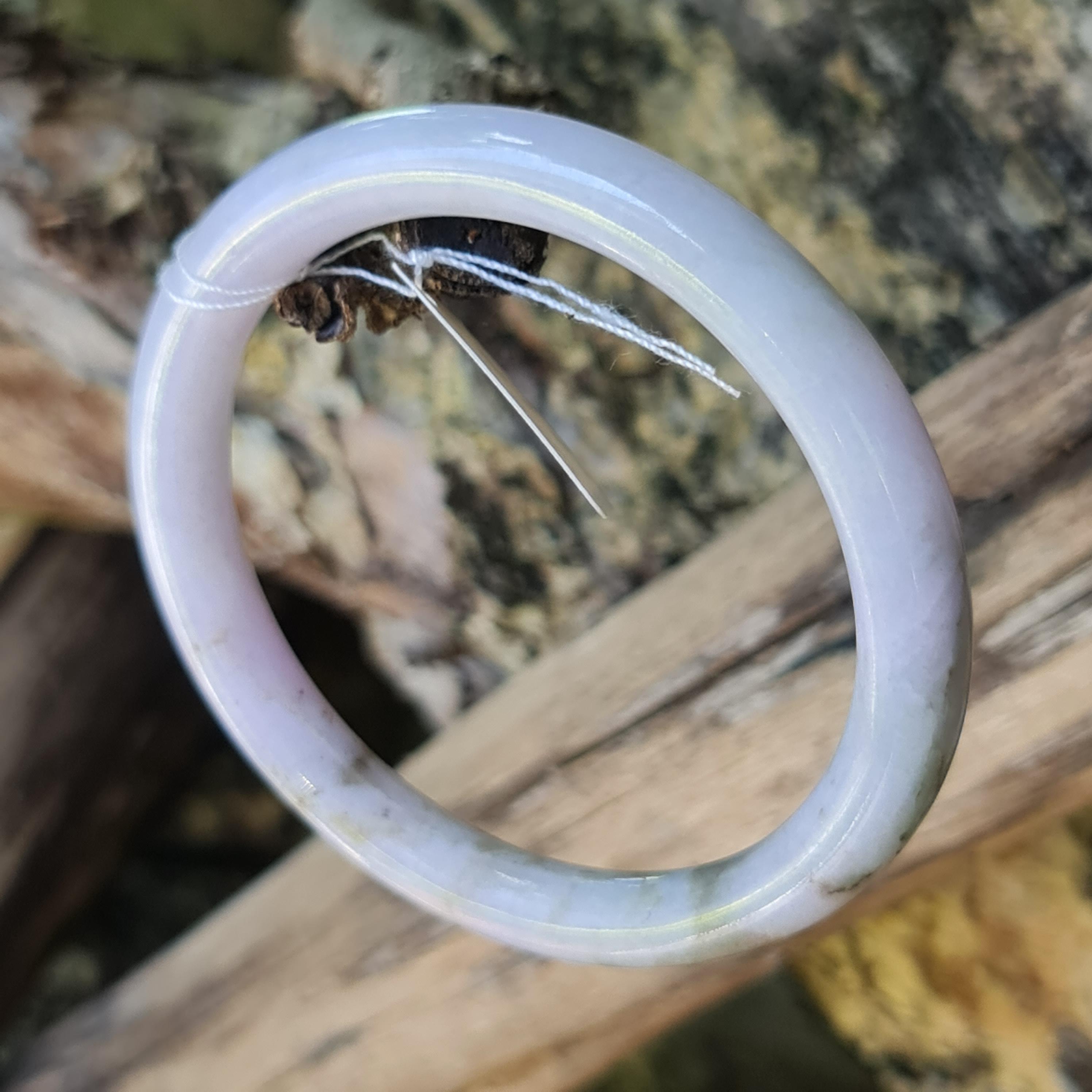 JB6711121 หยก พม่า แท้ Jade กำไลหยก 58.6 มม. (Jadeite bracelet) พม่า (Myanmar)