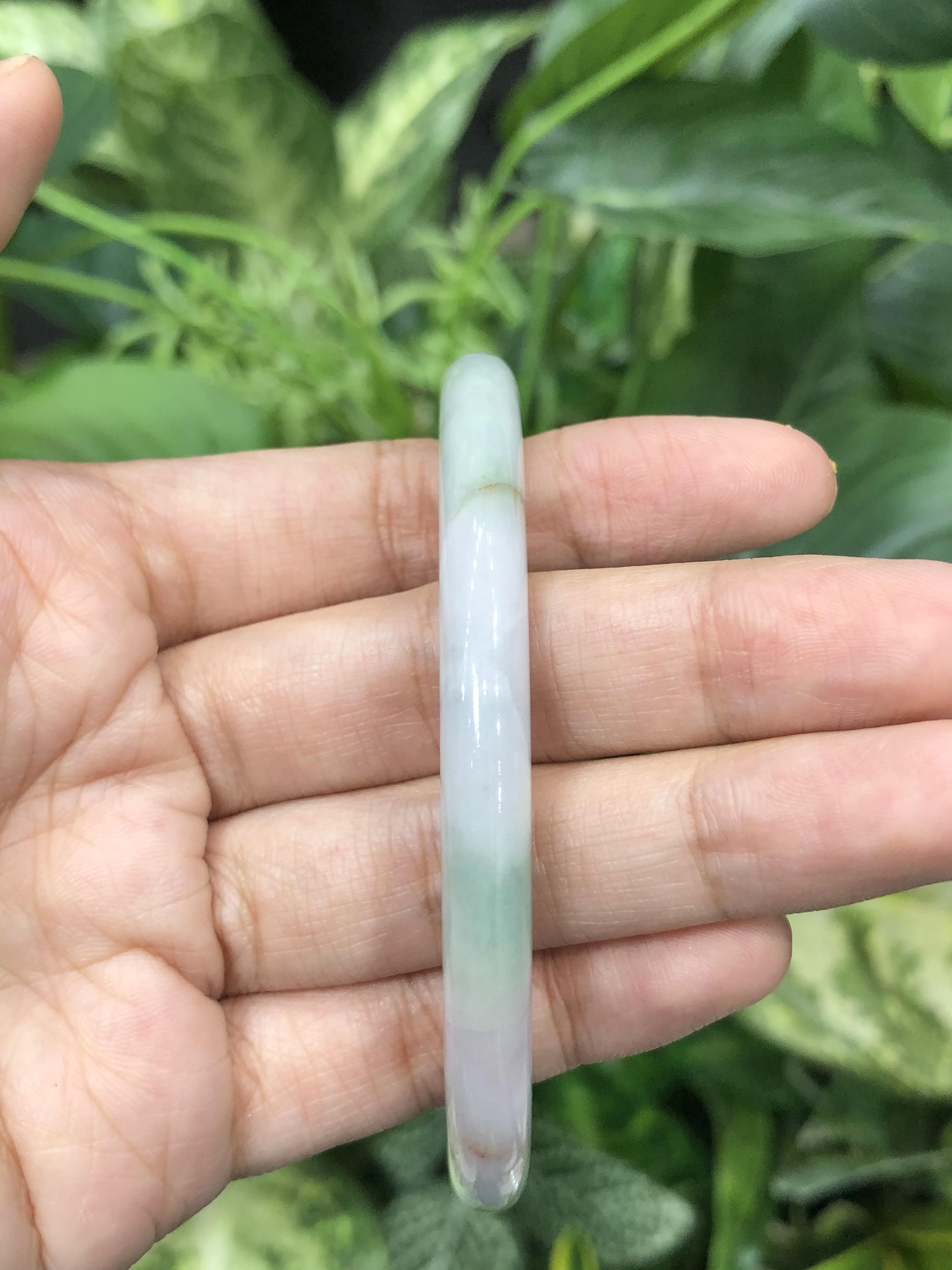 ๋J05C0060 หยก พม่า แท้ Jade กำไลหยก 64 มม. (Jade bracelet) พม่า (Myanmar)