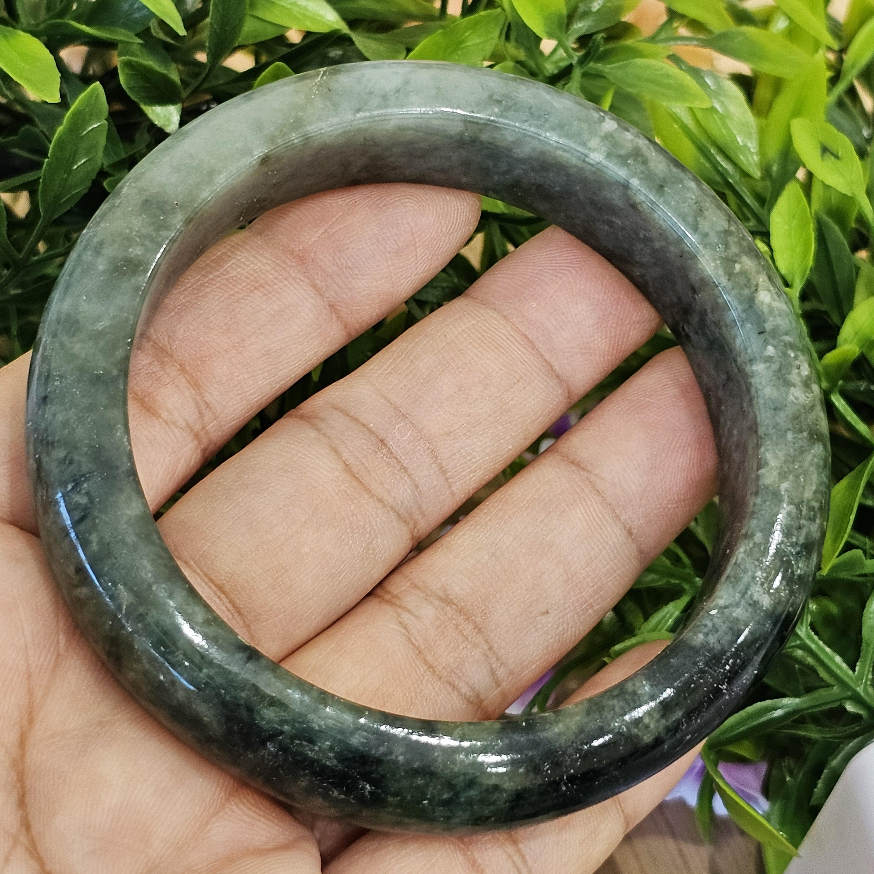 หยก พม่า แท้ Jade กำไลหยก (Jadeite bracelet) พม่า (Myanmar) 61.9 มม.