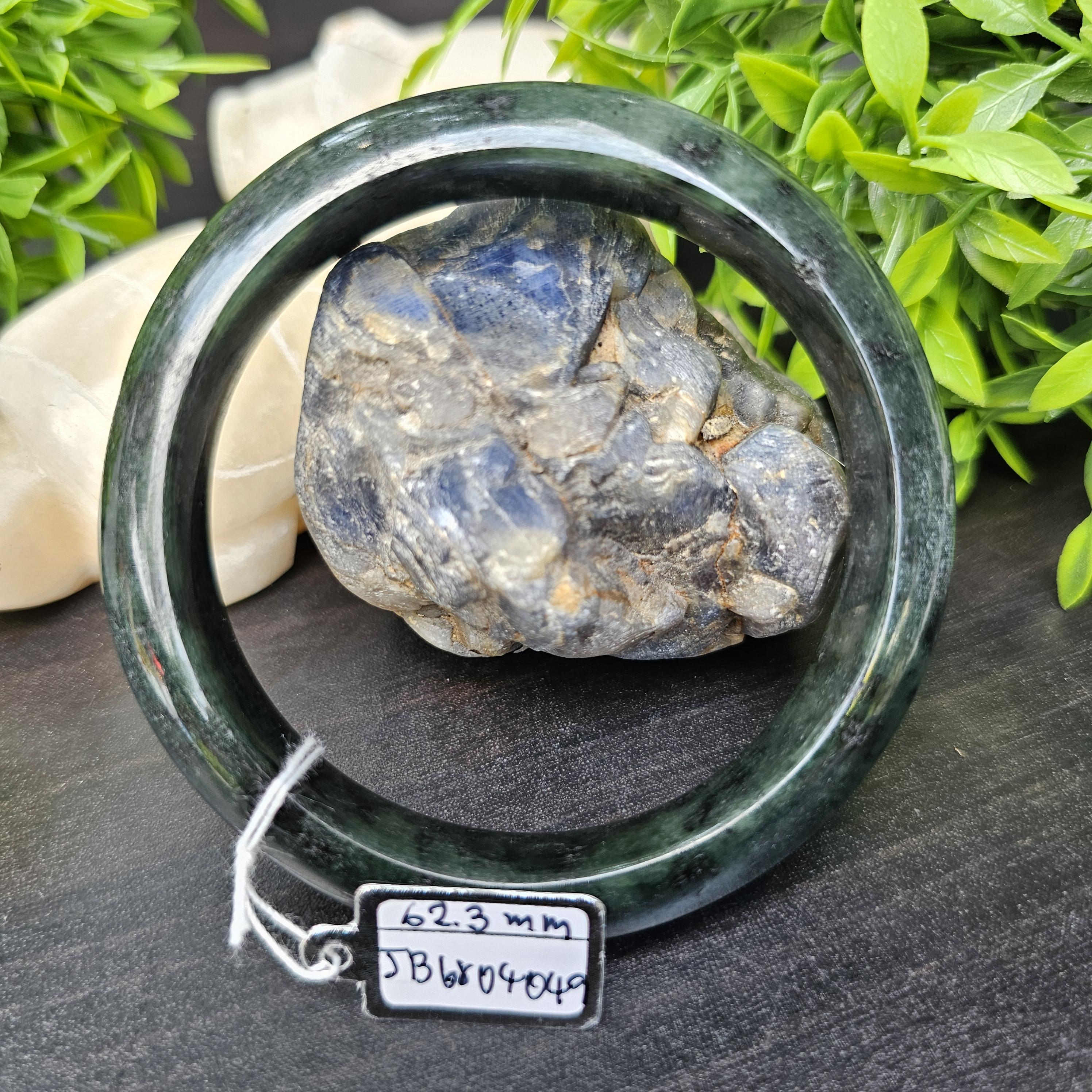 JB6804049 หยก พม่า แท้ Jade กำไลหยก 62.3 มม. (Jadeite bracelet) พม่า (Myanmar)