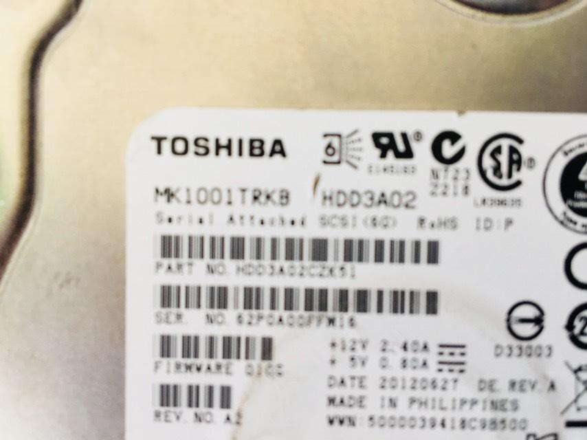 HARDDRIVE SAS 1 TB Toshiba