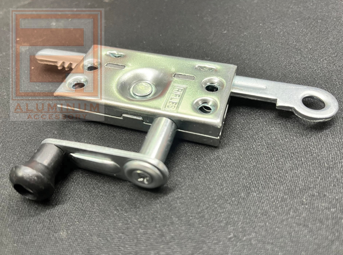 มือหมุนบานเกล็ด ไรเฟิล(กล่องแดง) เงิน