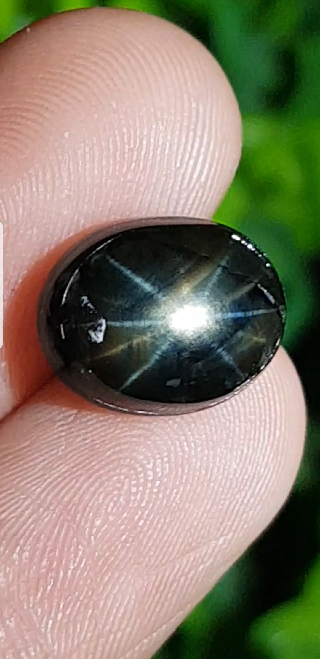 พลอย แบล็ค สตาร์ แซฟไฟร์ Black Star Sapphire 6.89 กะรัต (Cts.) ดิบ Unheated พลอยแท้ อัญมณีมงคลประจําวันเกิด เครื่องประดับพลอย