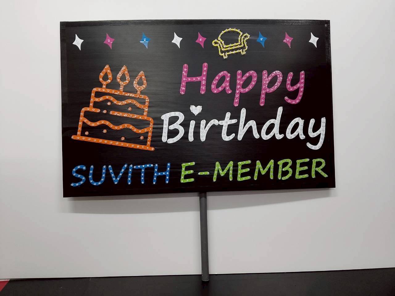 ป้ายไฟ happy birthday