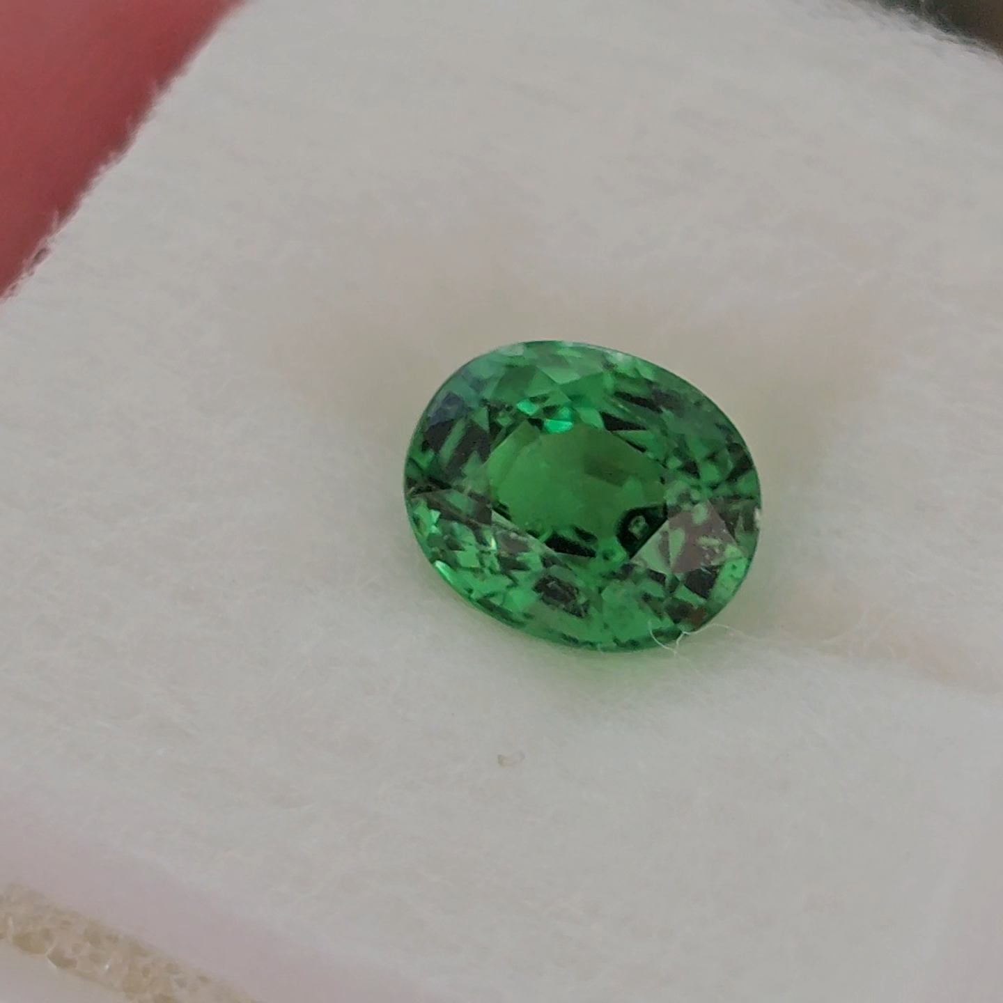 พลอย ซาโวไรท์ Tsavorite Garnet 1.16 กะรัต (Cts.) ดิบ Unheated พร้อมใบเซอร์ อัญมณีมงคลประจําวันเกิด เครื่องประดับพลอย