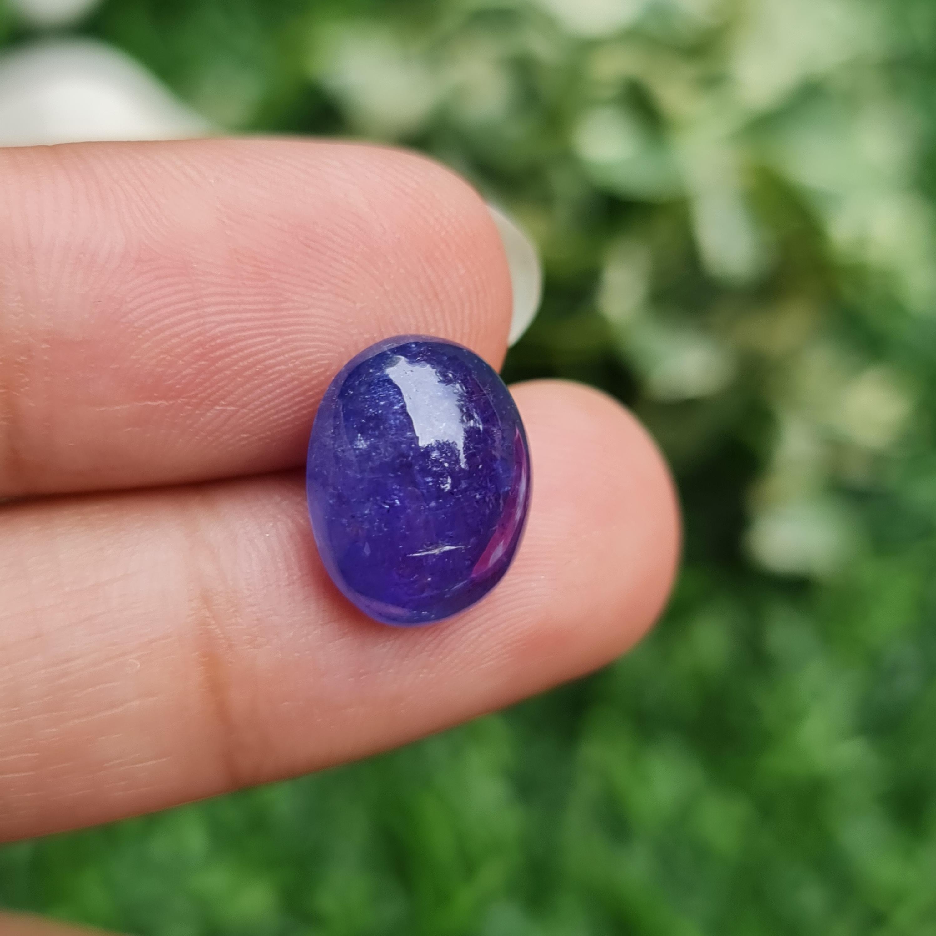 พลอย แทนซาไนท์ Tanzanite 8.18 กะรัต (Cts.) พลอยแท้ อัญมณีมงคลประจําวันเกิด เครื่องประดับพลอย