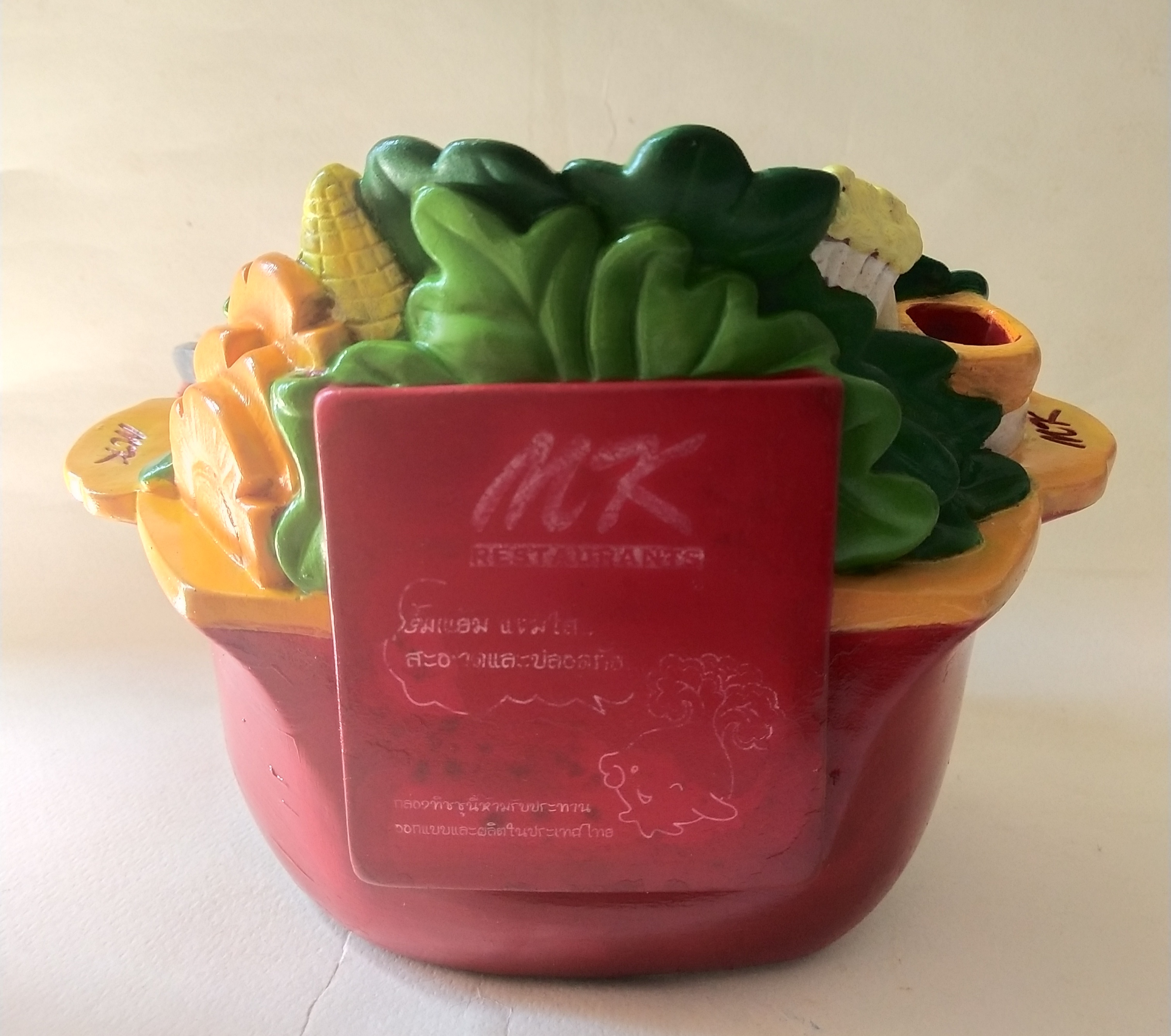 ของสะสมจาก MK สุกี้*** มีตำหนิ ซ่อมสี โปรดดูทุกภาพ กล่องทิชชู่หม้อสุกี้ จาก เอ็มเคสุกี้