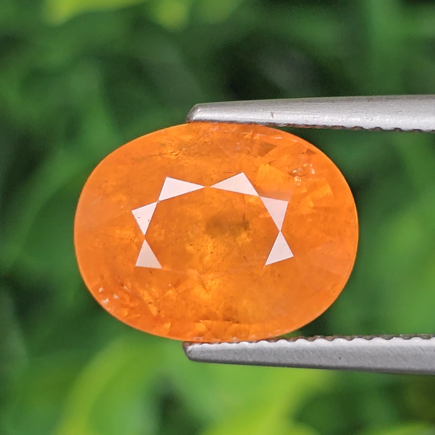พลอย สเปสซาร์ไทต์ Spessartite Garnet 9.05 กะรัต Cts. *สีพิเศษ ส้ม FANTA พร้อมใบเซอร์ GFCO พลอยแท้ อัญมณีมงคลประจําวันเกิด เครื่องประดับพลอย