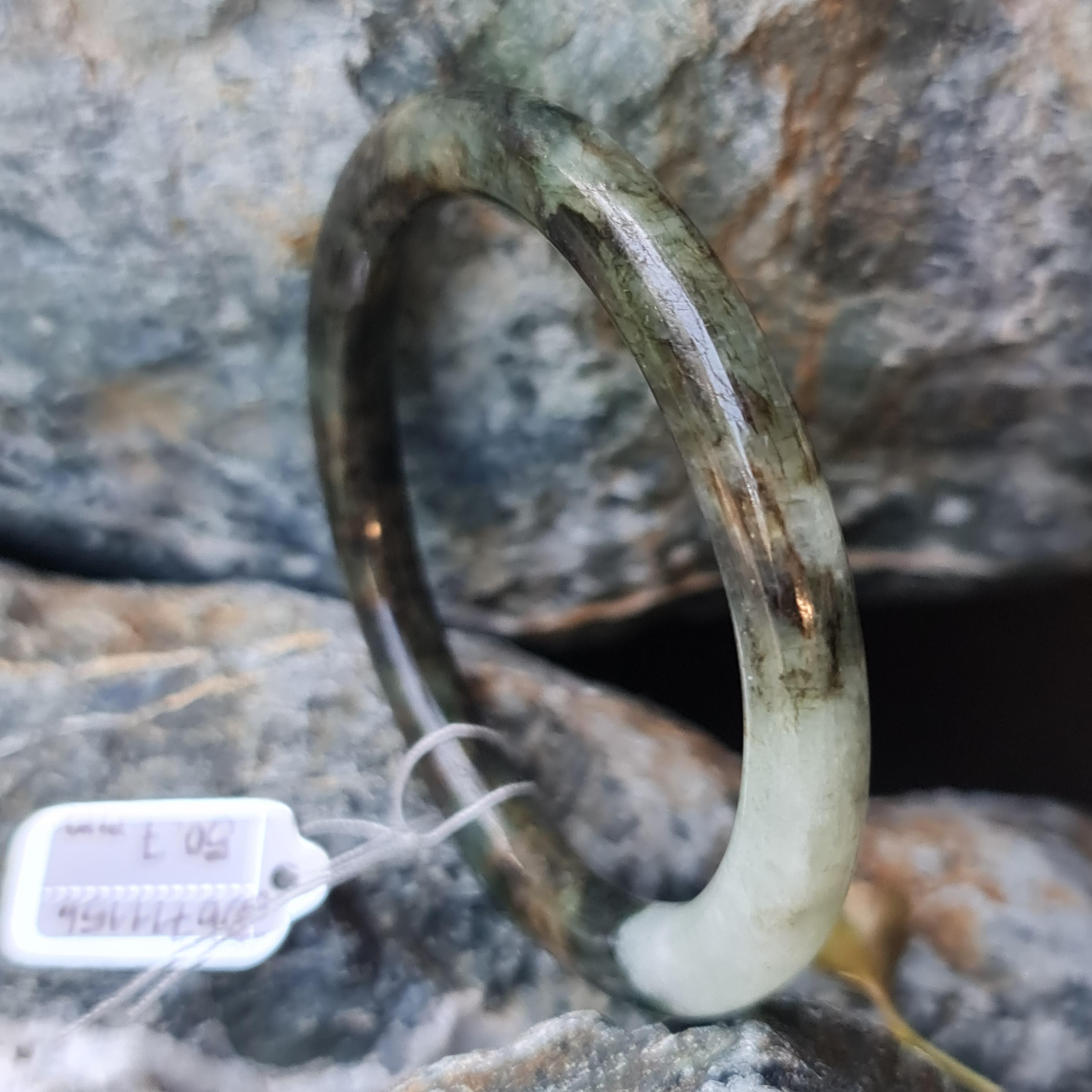 JB6711156 หยก พม่า แท้ Jade กำไลหยก (Jadeite bracelet) พม่า (Myanmar) 50.7 มม.