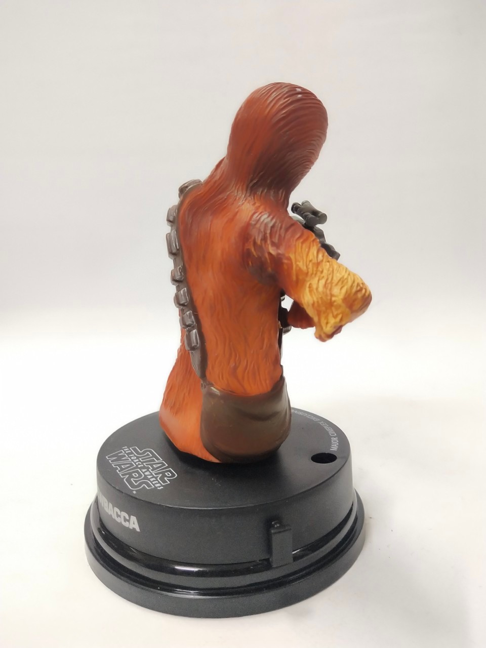 ท๊อปเปอร์แก้วน้ำ EGV ชิวแบคก้า จาก STAR WARS EP.7 THE FORCE AWAKEN ขนาดตามภาพ เก่าเก็บหลุดจากฐานแต่ประกอบได้ มือสองตามสภาพ