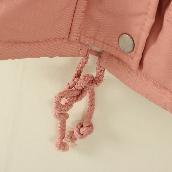 เสื้อโค้ทกันหนาววินเทจ มีฮู้ด ซับผ้าขนนุ่มใส่ติดลบได้ (12216LM)