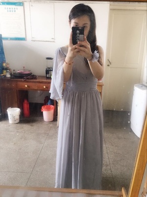 Pre-order ชุดเพื่อนเจ้าสาว สีเทา ผ้าชีฟอง เชือกผูกหลัง มีหลายแบบ