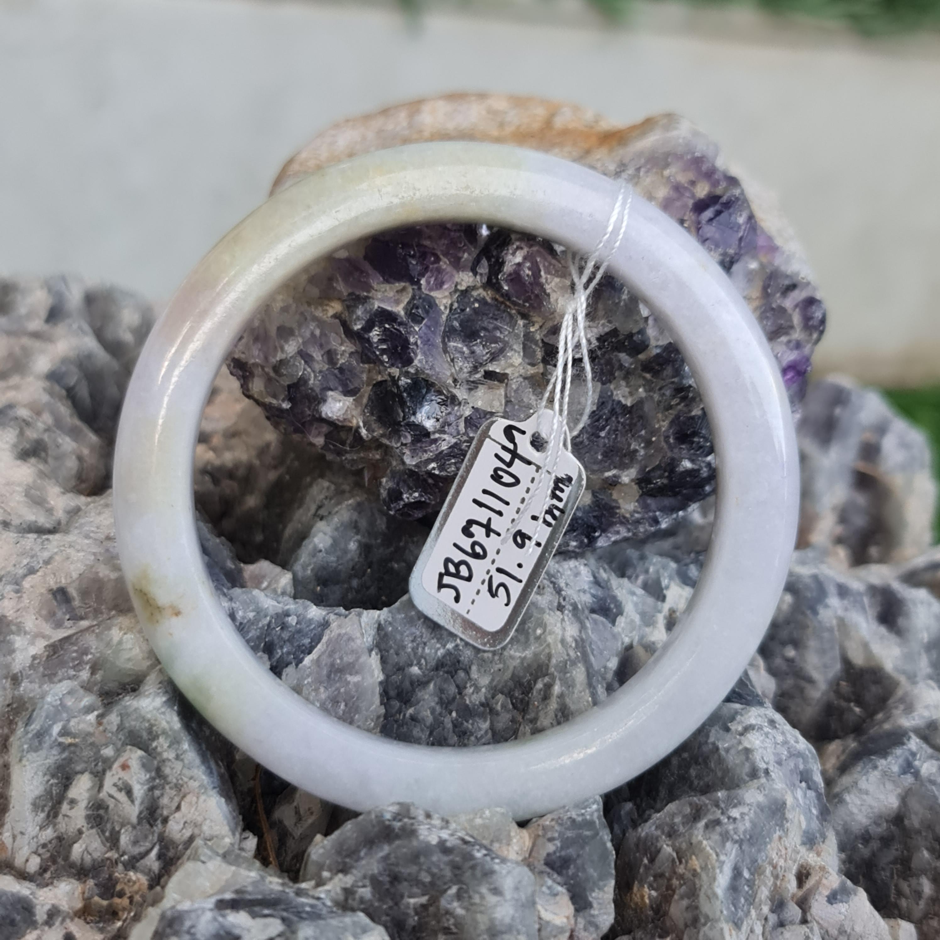 JB6711049 หยก พม่า แท้ Jade กำไลหยก 51.9 มม. (Jadeite bracelet) พม่า (Myanmar)