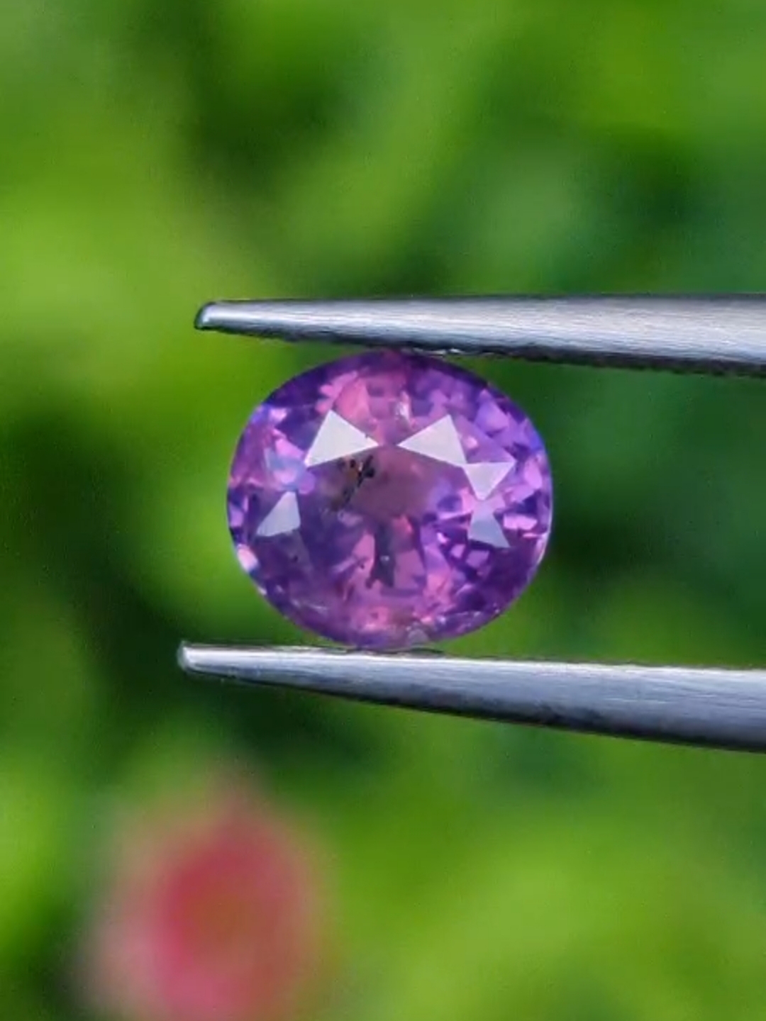 พลอย เพอเพิล แซฟไฟร์ สีม่วง Purple Sapphire 1.13 กะรัต (Cts.) พลอยแท้ อัญมณีมงคลประจําวันเกิด เครื่องประดับพลอย