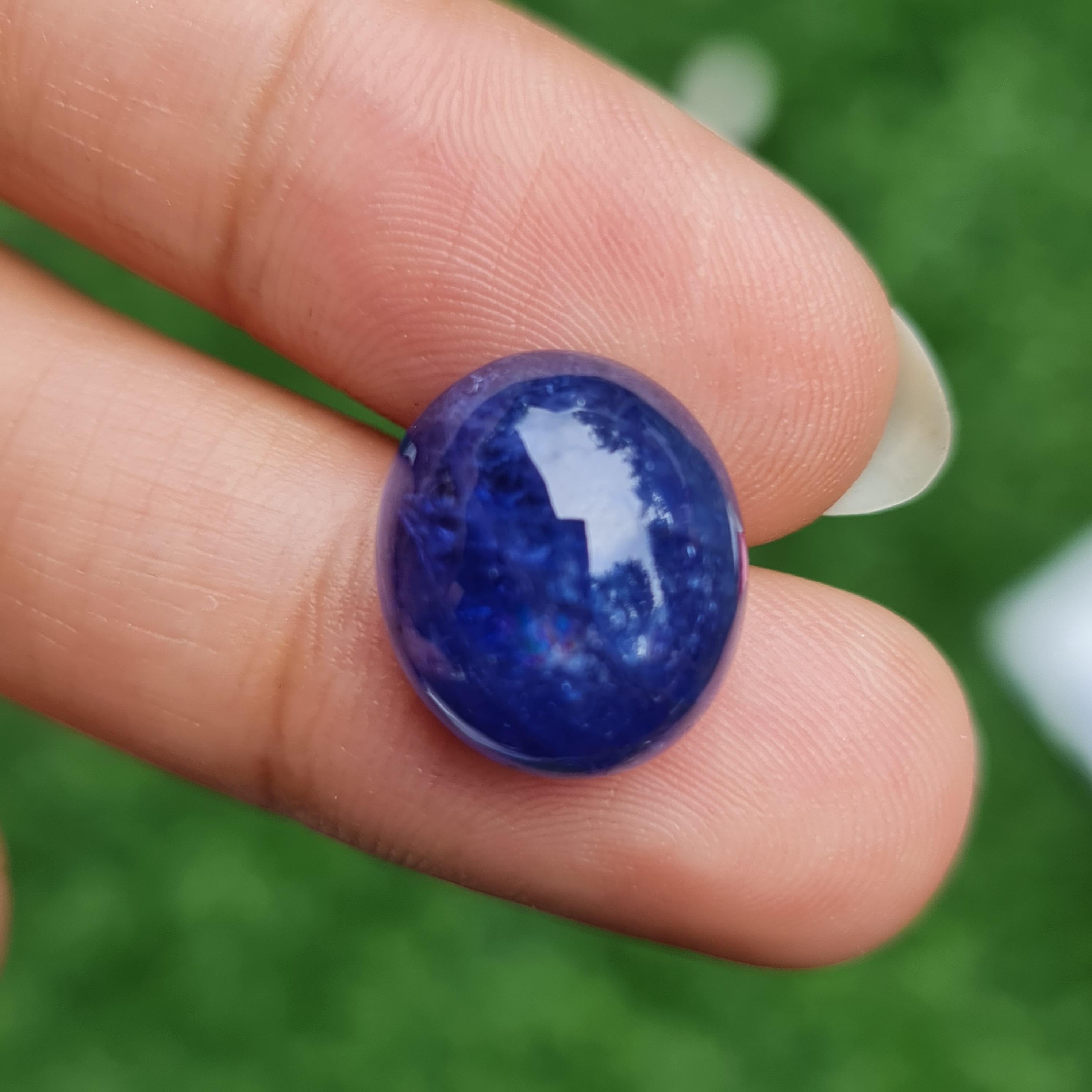 พลอย แทนซาไนท์ Tanzanite 14.95 กะรัต (Cts.) พลอยแท้ อัญมณีมงคลประจําวันเกิด เครื่องประดับพลอย