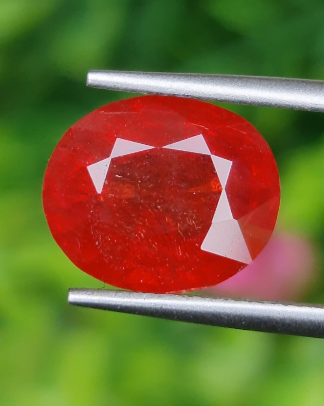 พลอย ทับทิม ซองเจีย Songea Ruby Sapphire 4.97 กะรัต (Cts.) พลอยแท้ อัญมณีมงคลประจําวันเกิด เครื่องประดับพลอย