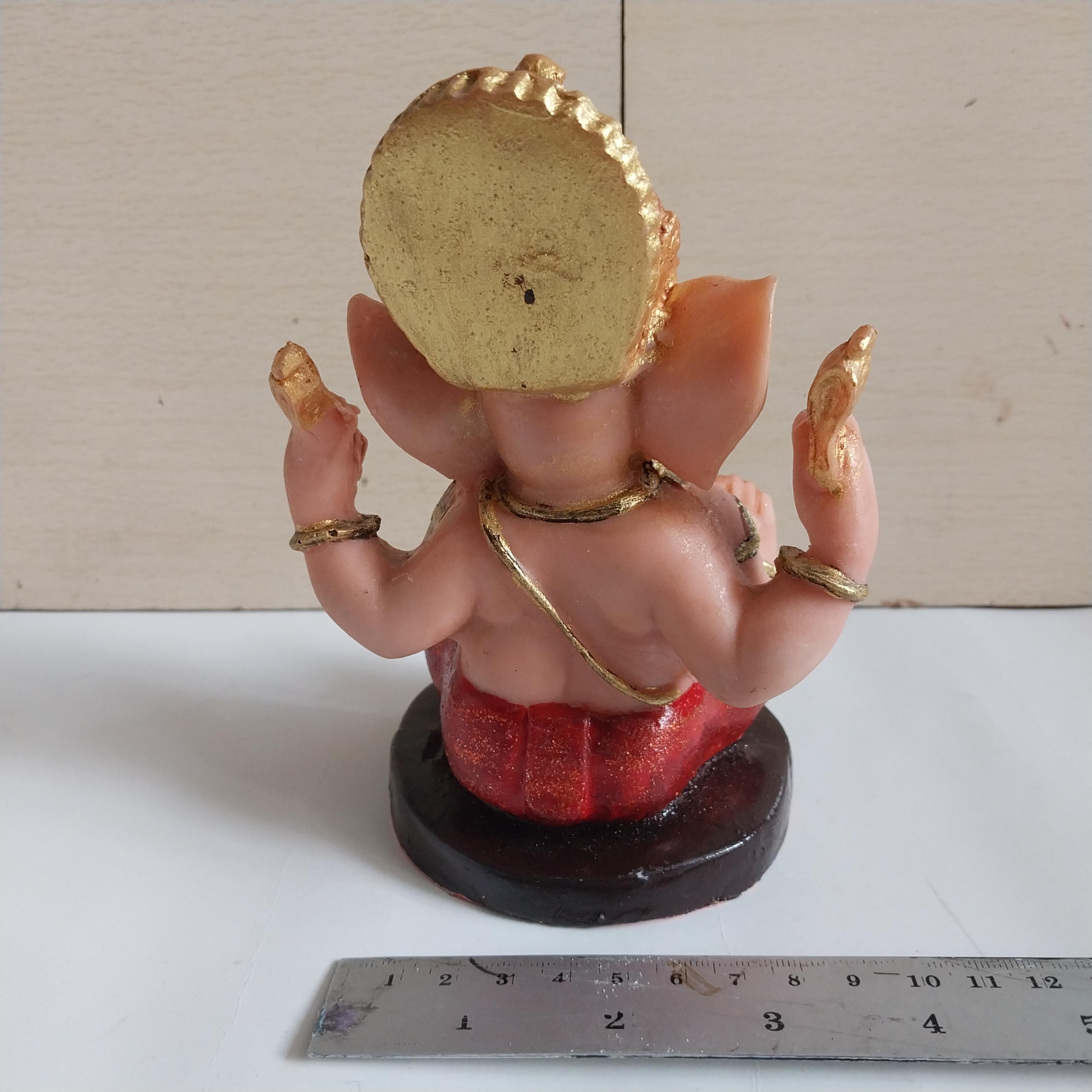 มีหลายภาพ รูปหล่อพระพิฆเนศ หน้าตักประมาณ 3 นิ้ว ตามภาพ วัสดุ เรซิ่น ทำสี