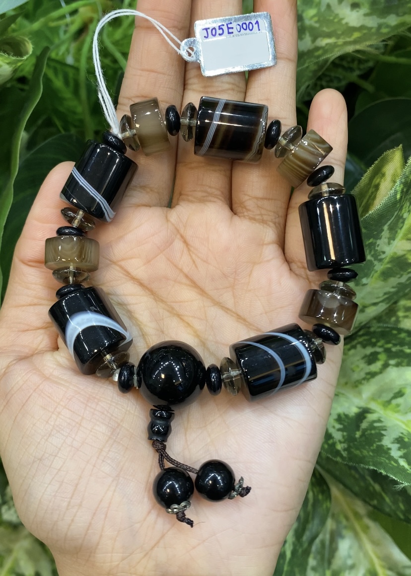 กำไลพลอยแท้ อาเกต Agate Bracelet (Free Size)