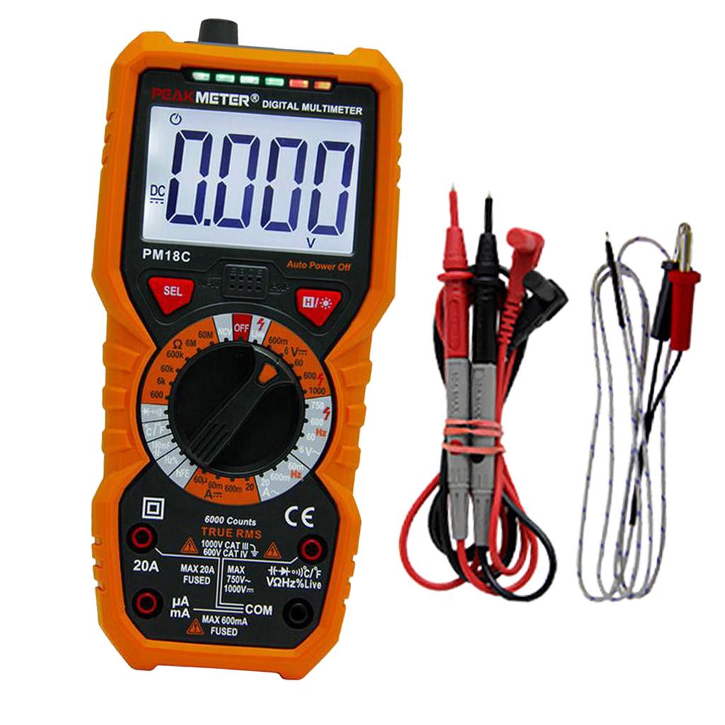 PEAKMETER ดิจิตอล มัลติมิเตอร์ True RMS AC/DC PM18C