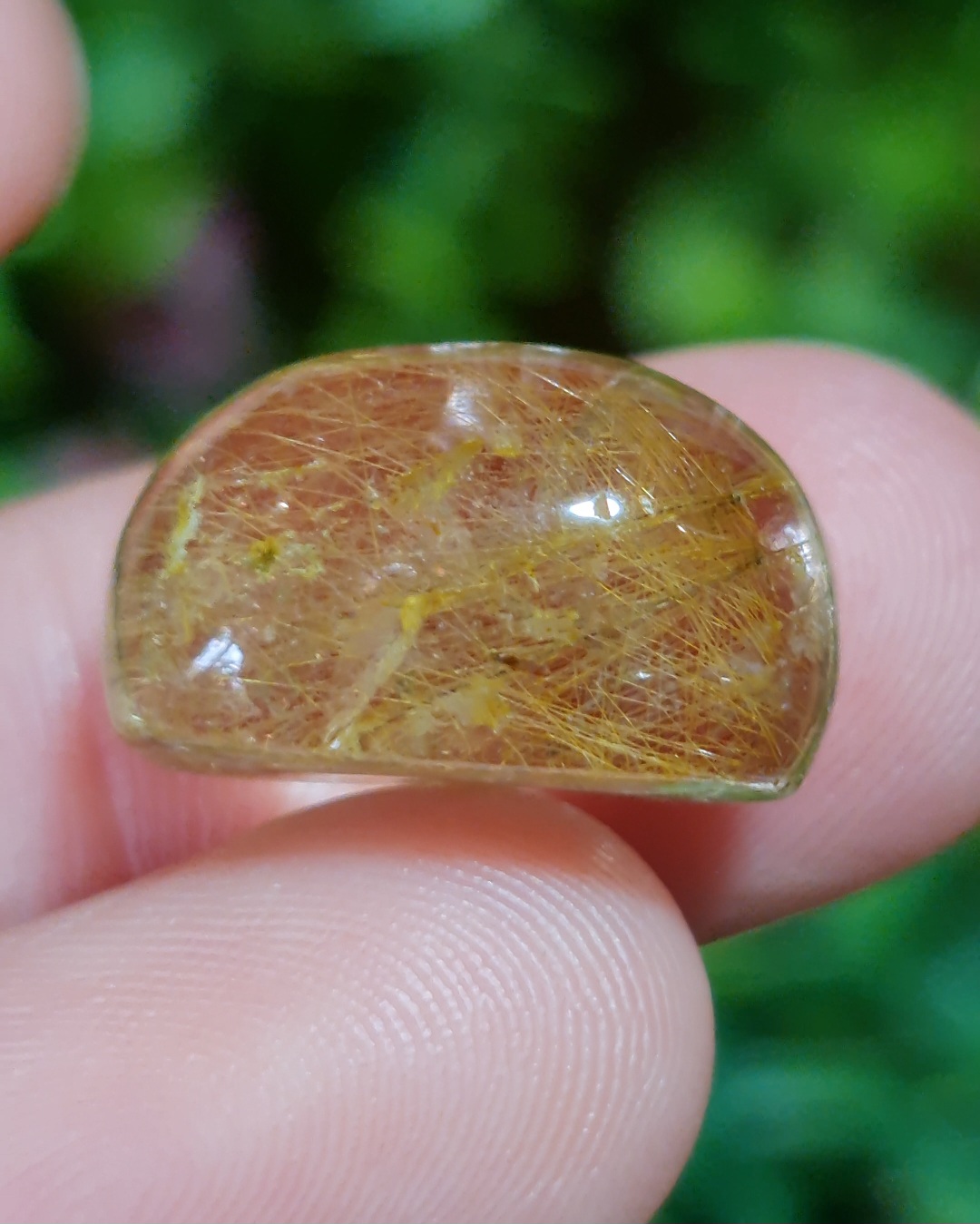ไหมทอง ควอตซ์ Golden Rutilated Quartz 16.62 กะรัต Cts. พลอยแท้ อัญมณีมงคลประจําวันเกิด เครื่องประดับพลอย