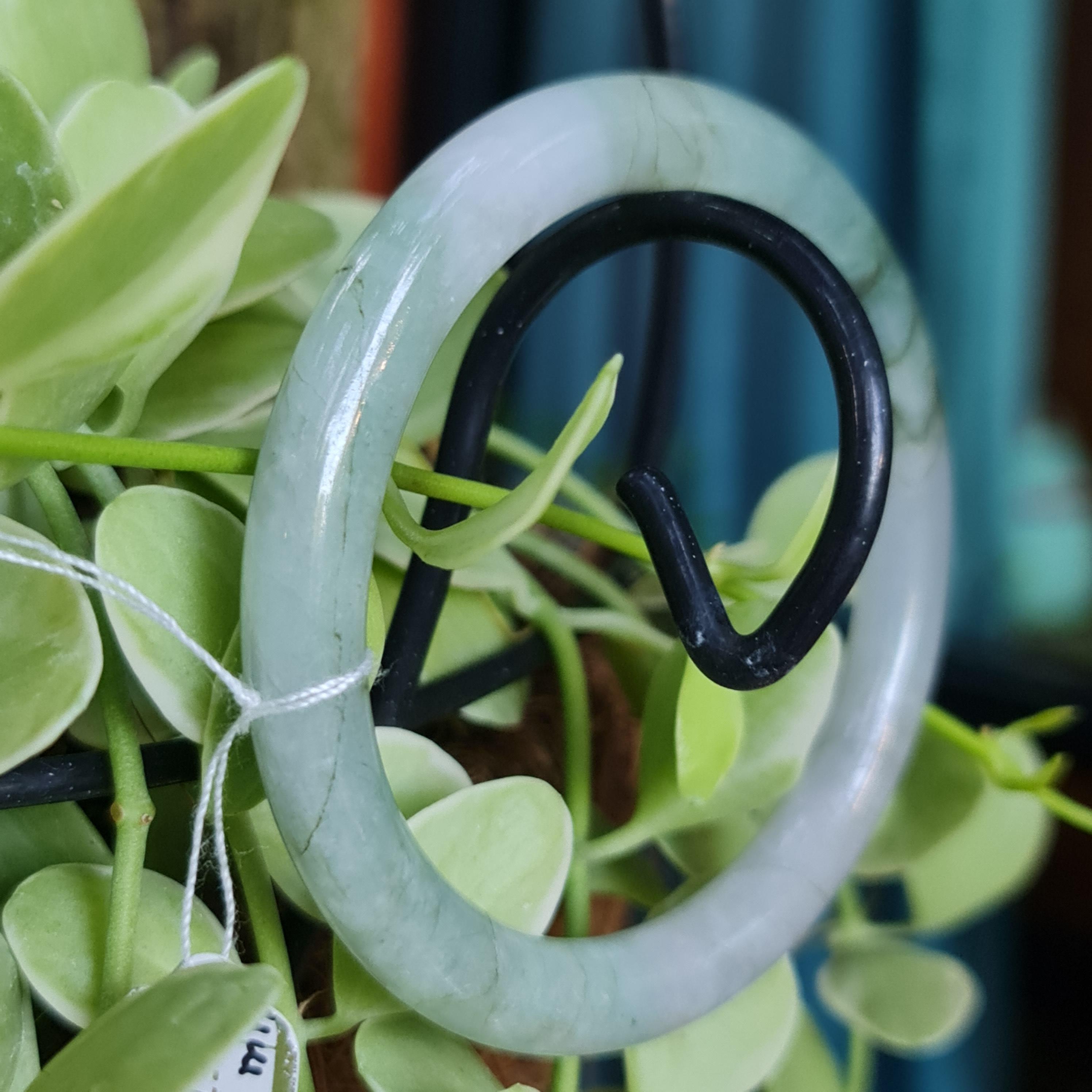 JB6711042 หยก พม่า แท้ Jade กำไลหยก 57.4 มม. (Jadeite bracelet) พม่า (Myanmar)